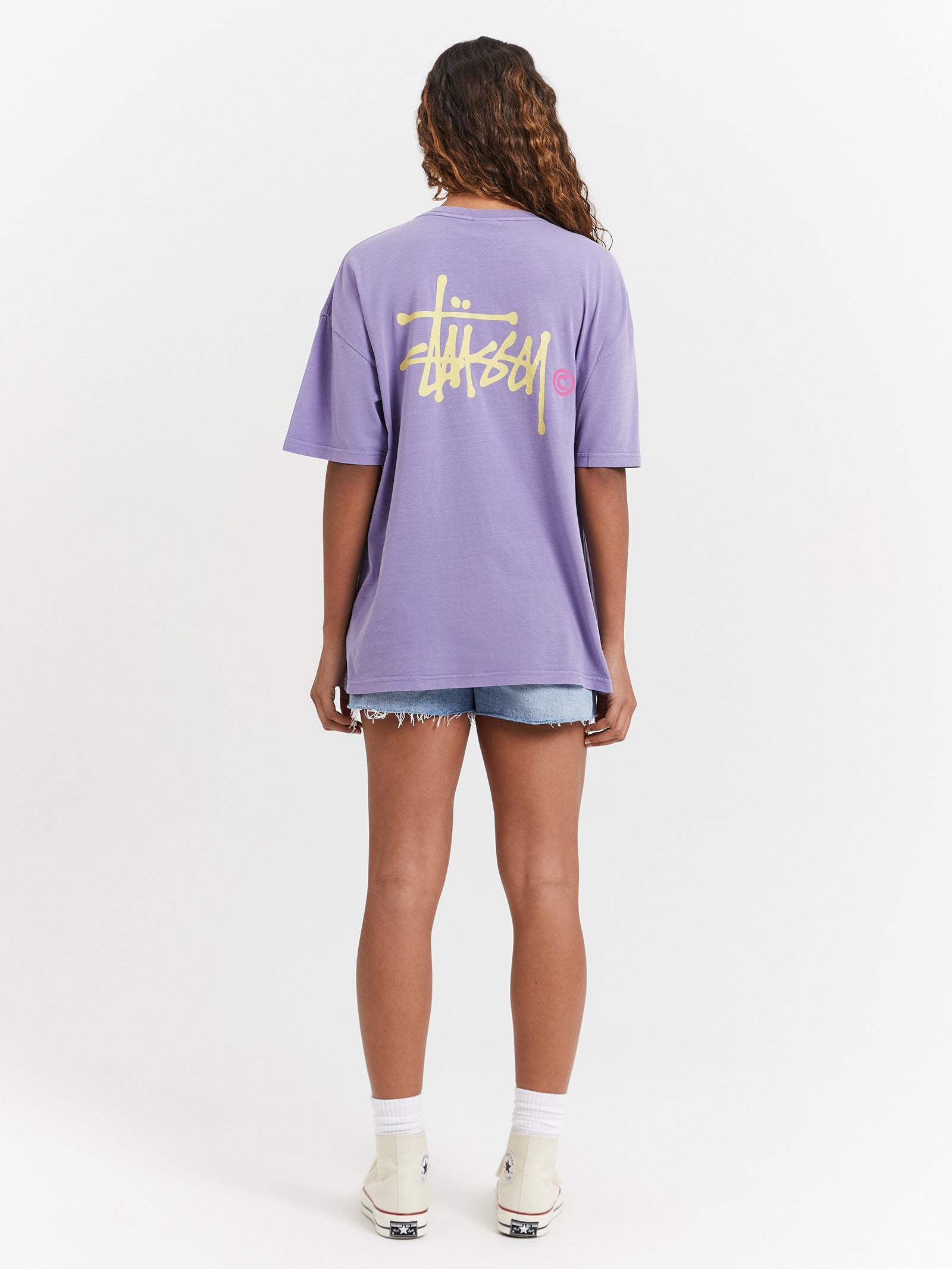 Graffiti Pigment Relaxed T-Shirt in Pigment Washed Violet