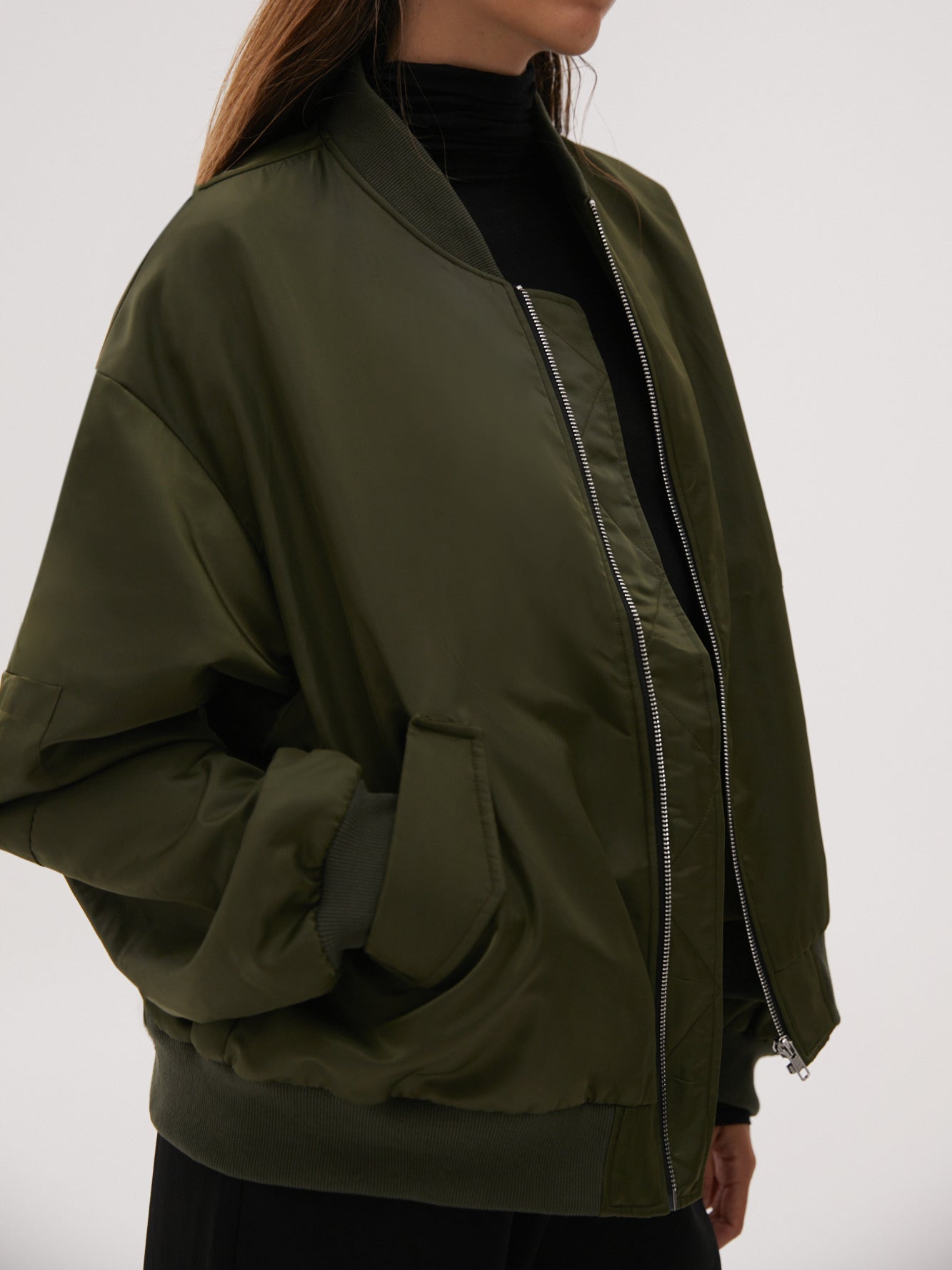 NYX Bomber Jacket in Khaki