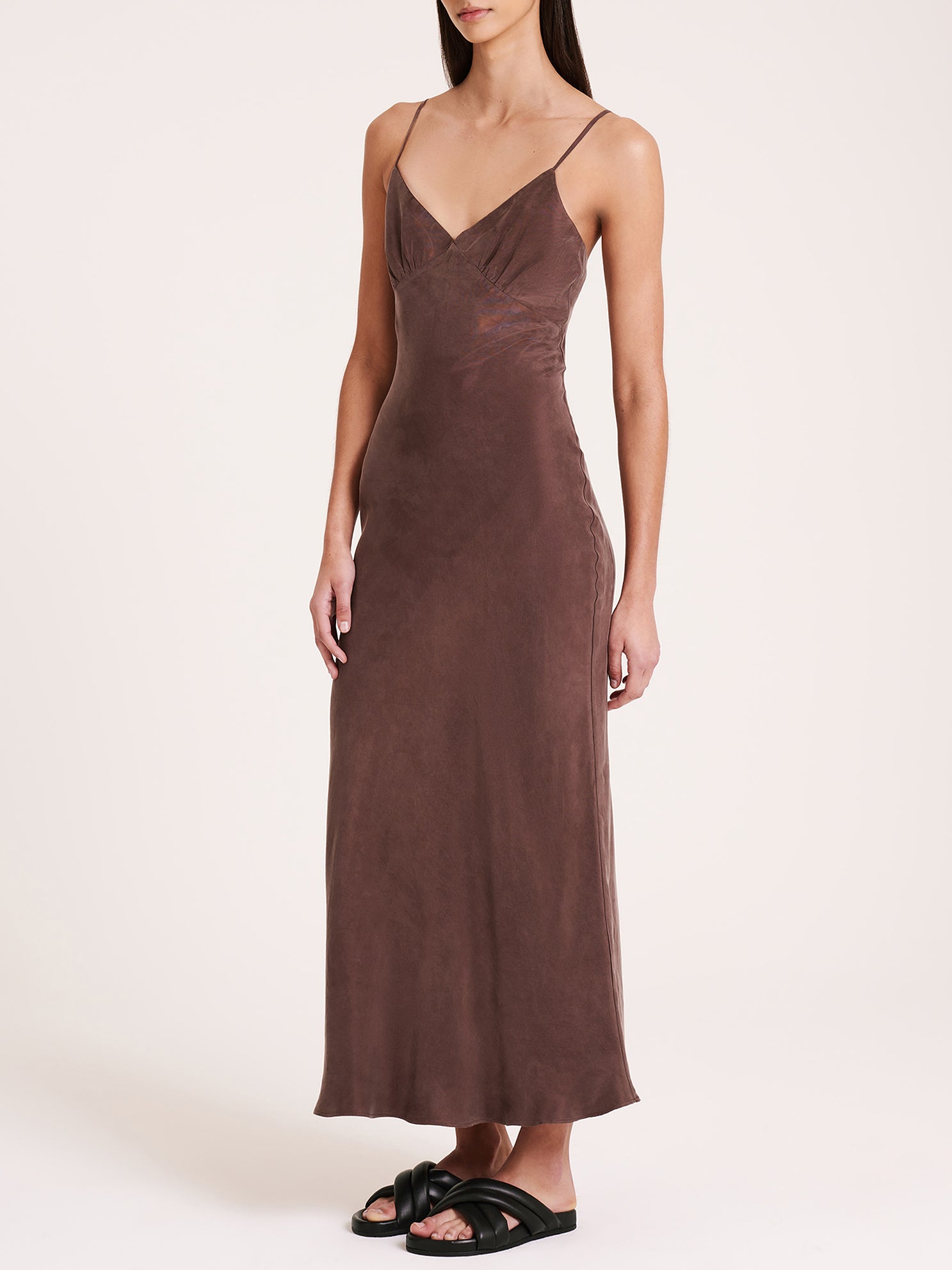 Sia Cupro Slip Dress in Chico