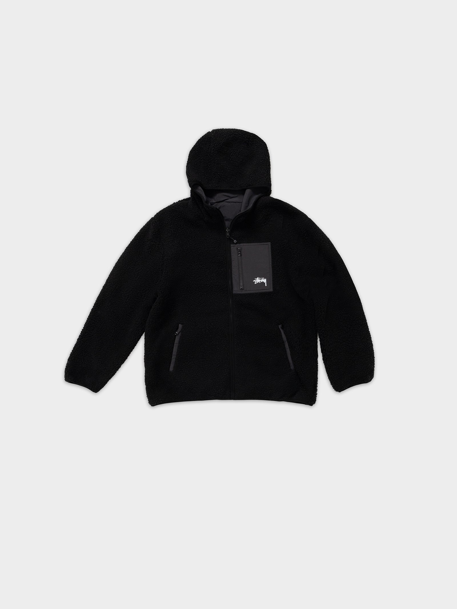 Reversible Sherpa Jacket in Black