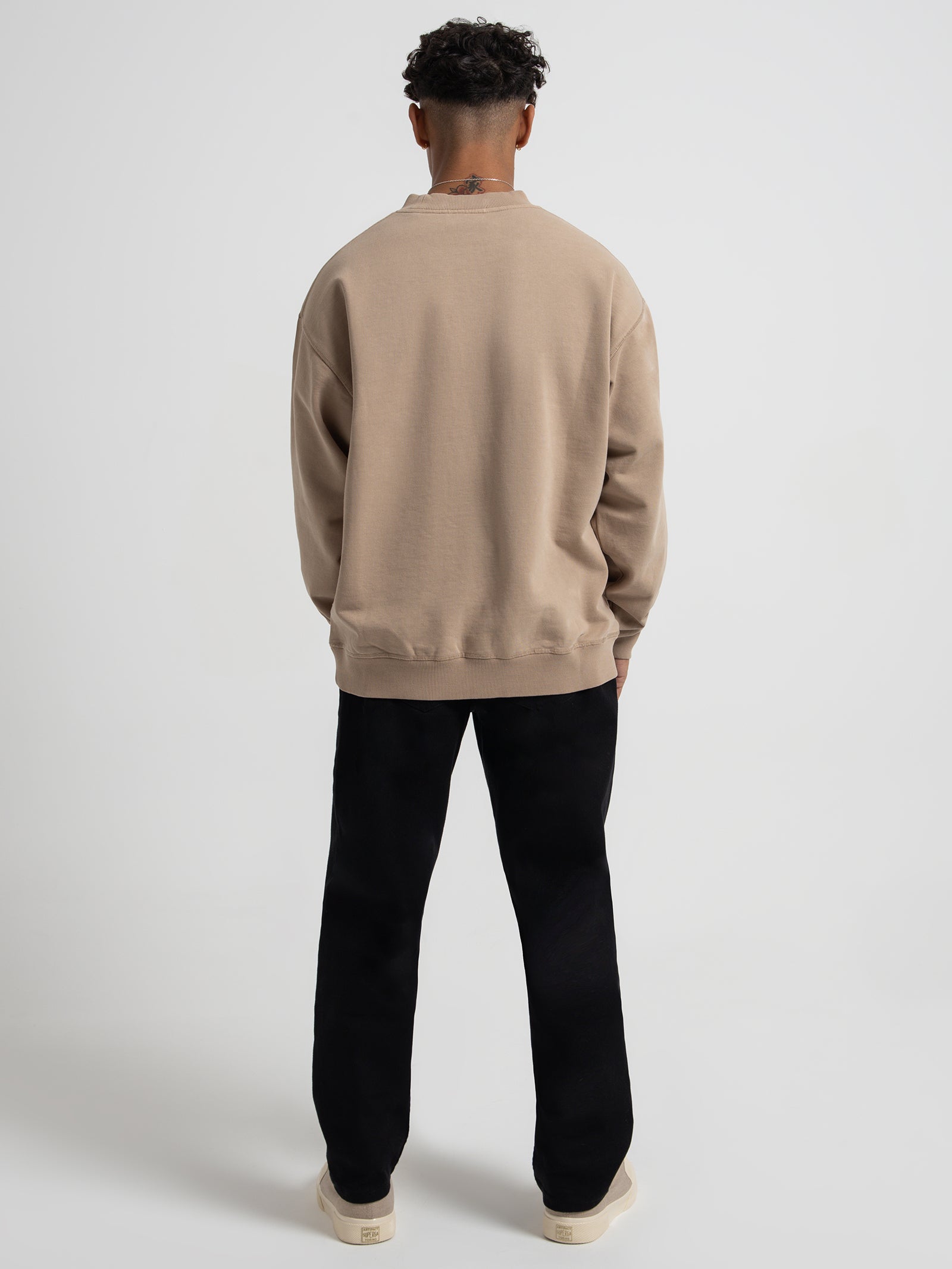 Classic Logo Sweater in Washed Stone