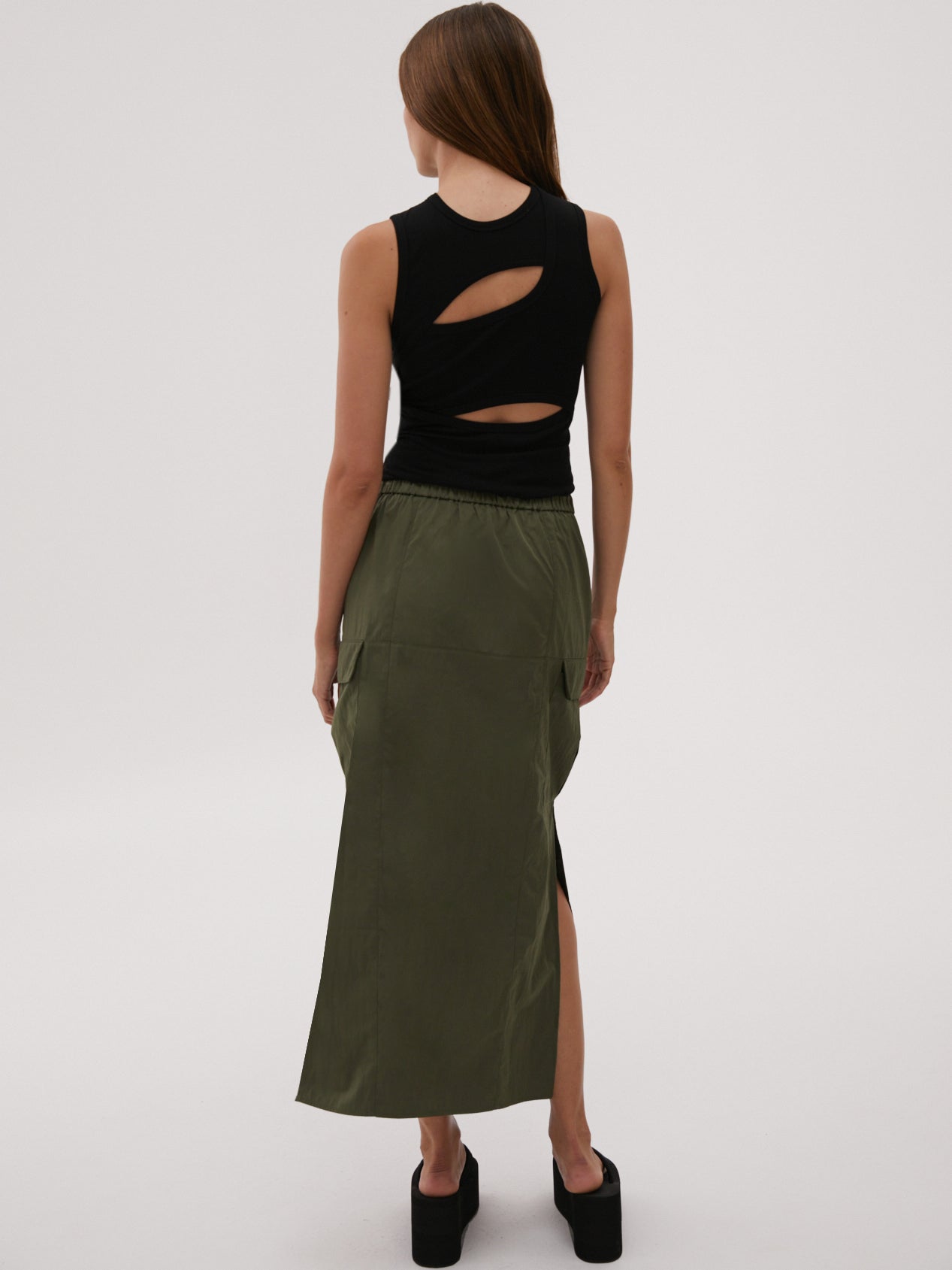 Jalen Midi Skirt in Green