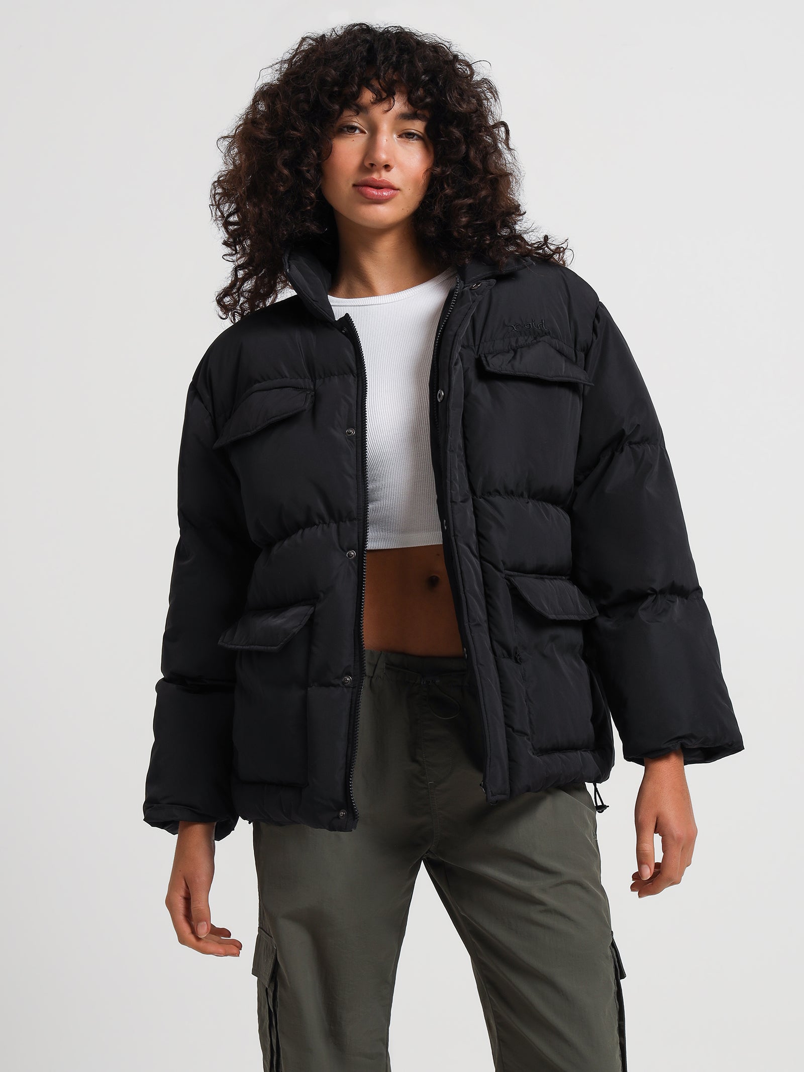 Puffer Jacket in Black