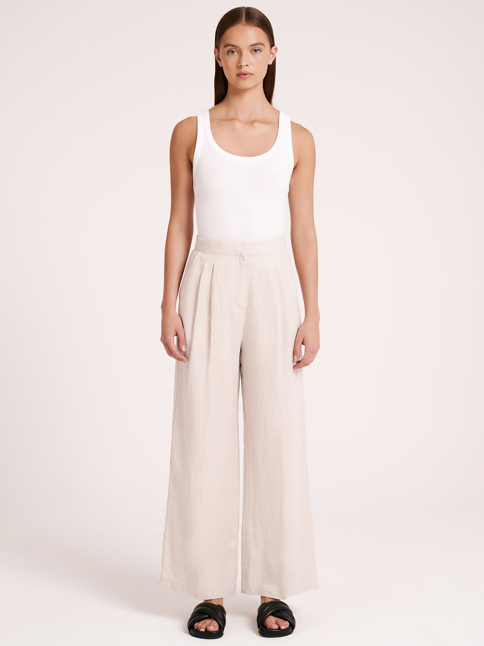 Thilda Linen Pants in Natural