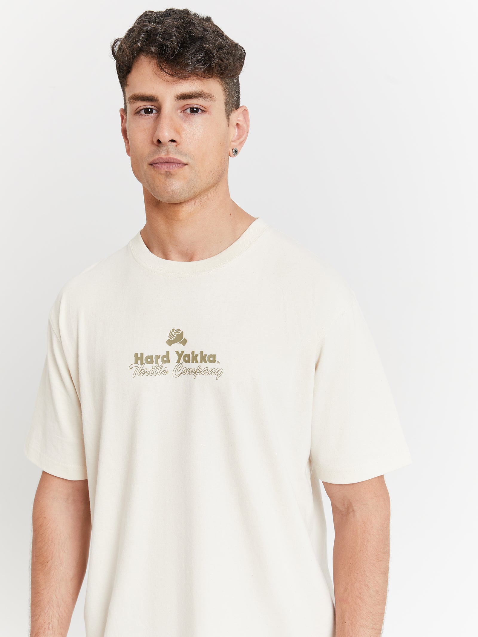 Hard Yakka X Thrills Pact Oversized T-Shirt in Unbleached