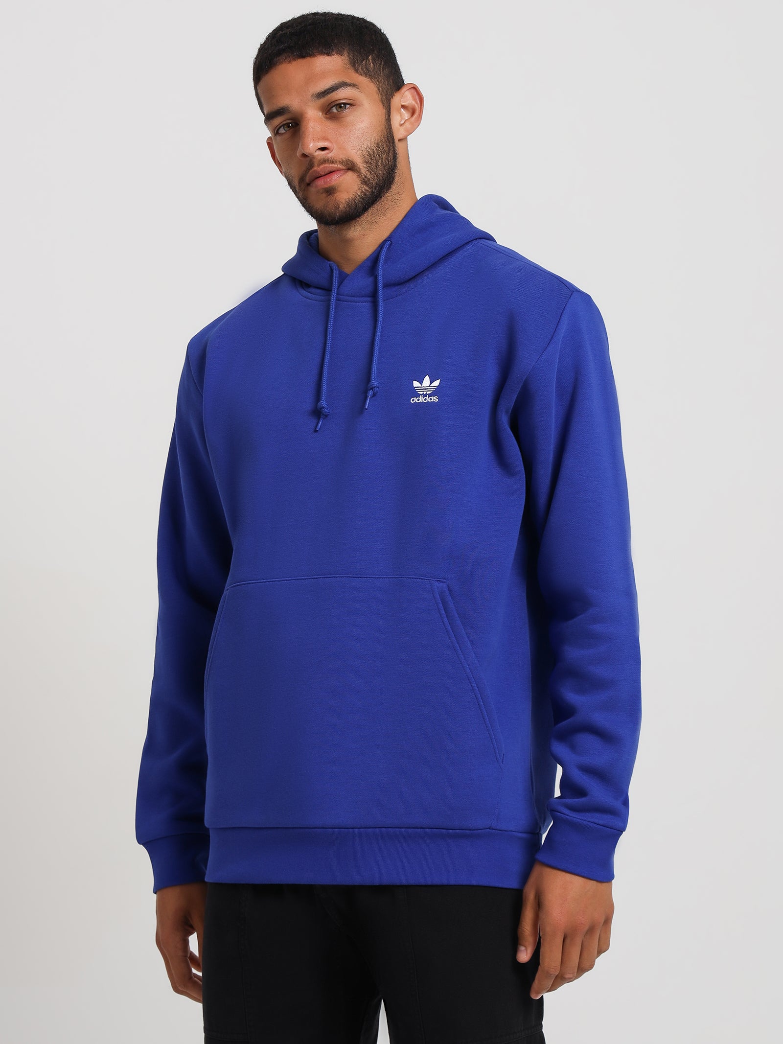 Trefoil Essentials Hoodie in Semi Lucid Blue