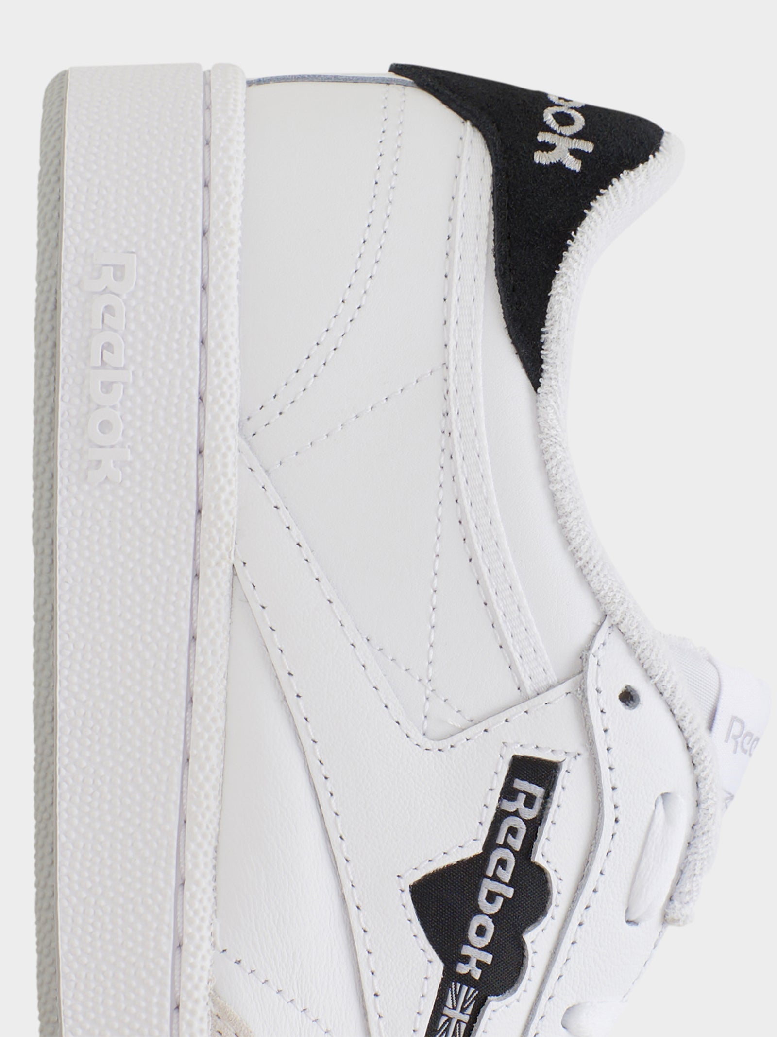 Unisex Club C 85 Sneakers in White & Black