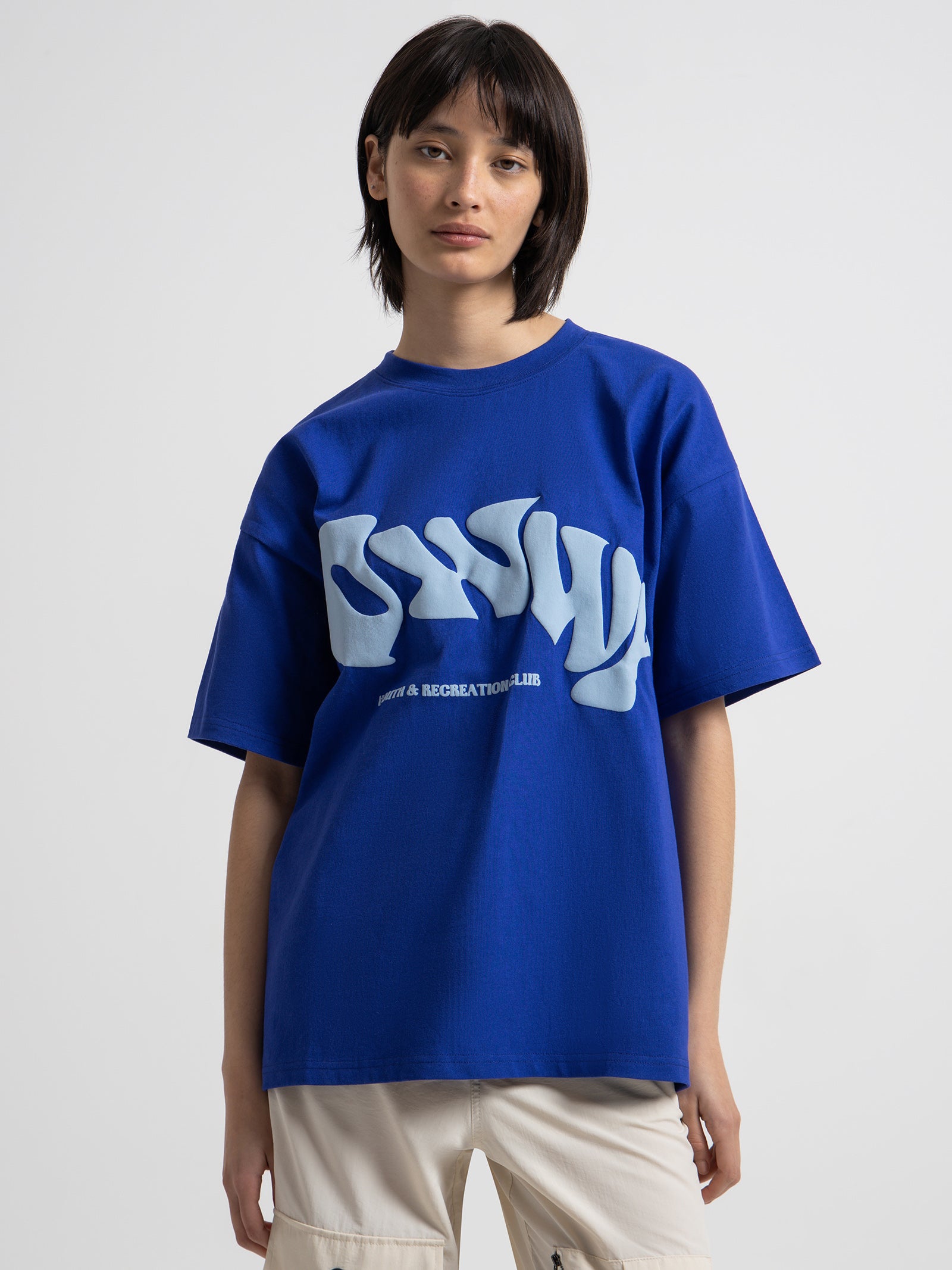 OWWY Heavyweight Puff T-Shirt in Sapphire