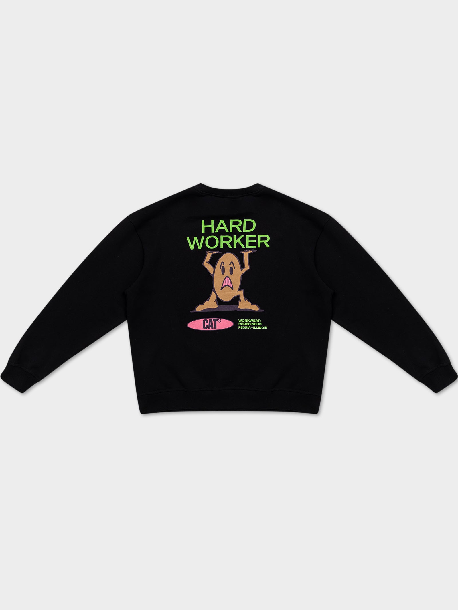 Hard Worker Crewneck Sweater in Black