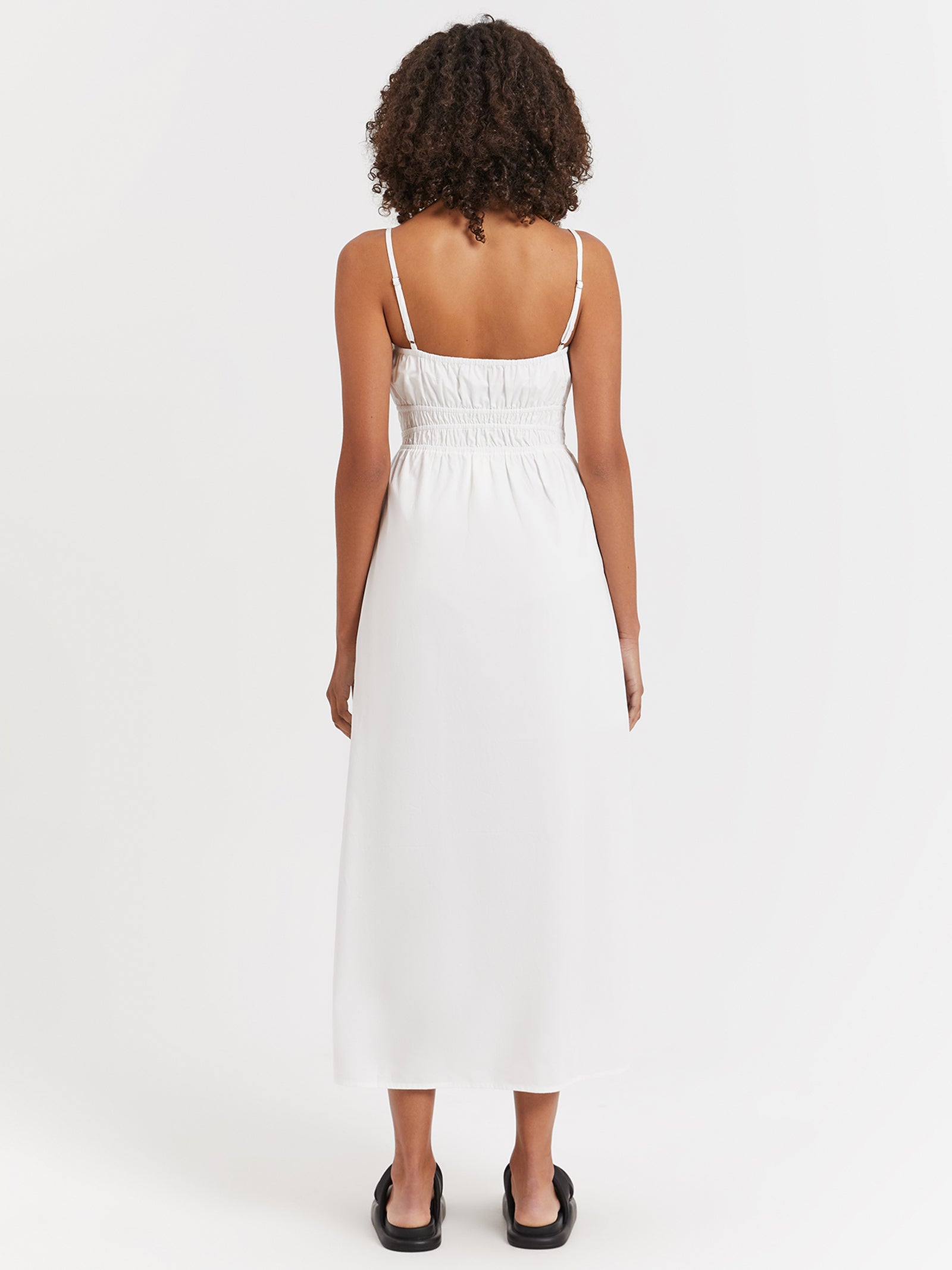 Rosa Midi Dress in Off White