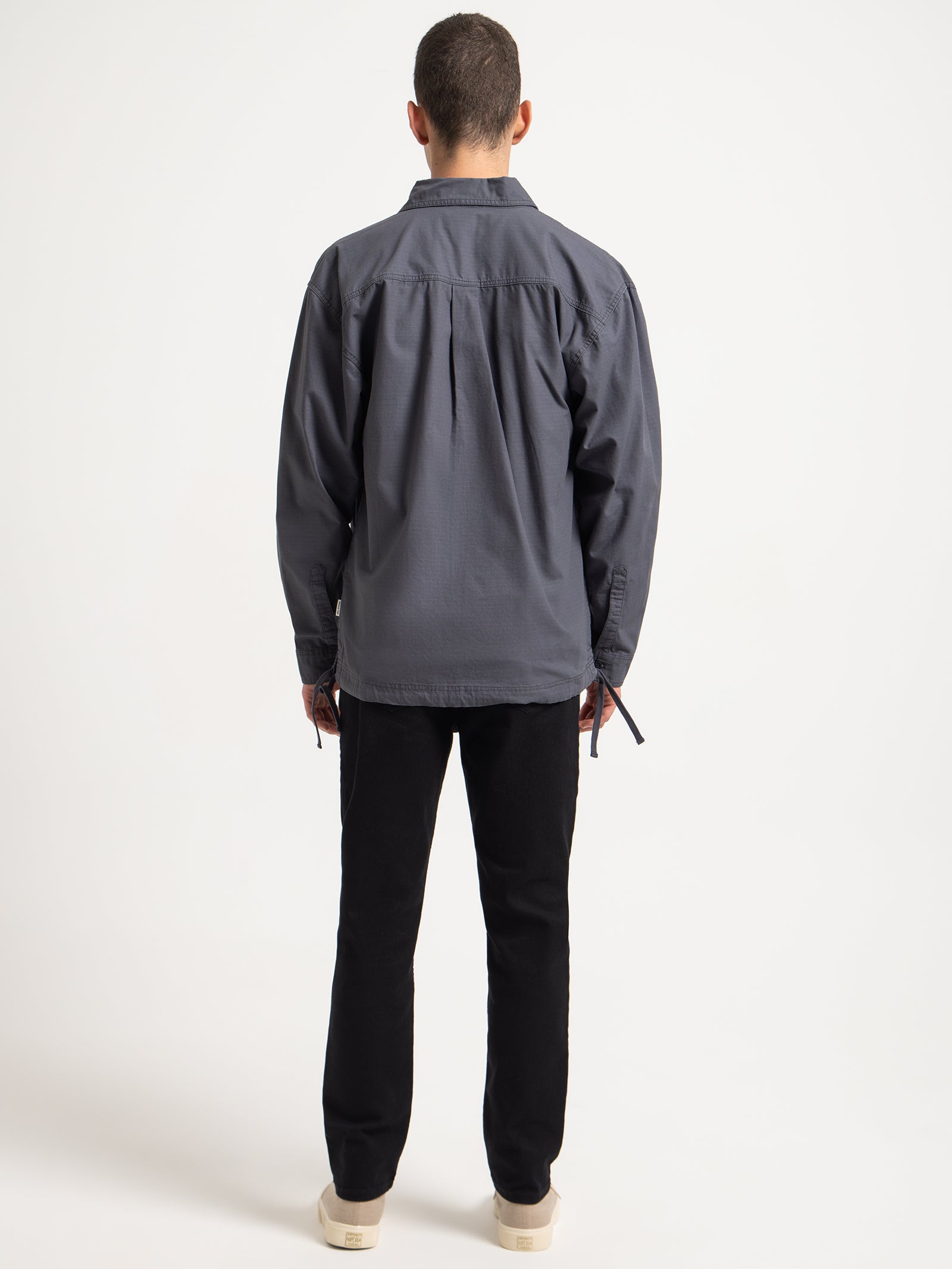 Wyatt Cargo Long Sleeve Shirt in Blueberry