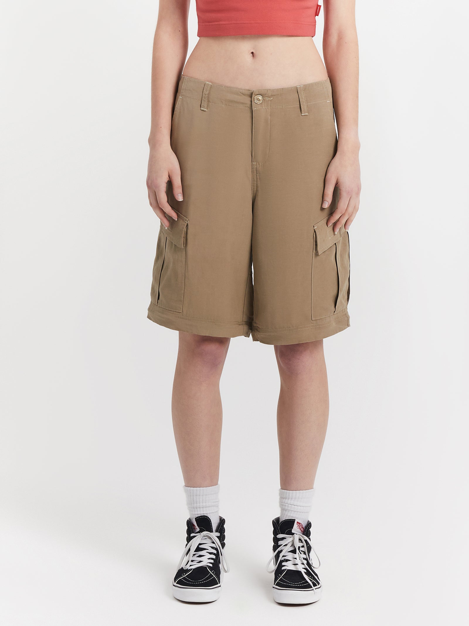 Recreation Zip-Off Cargo Pants in Sandy Taupe