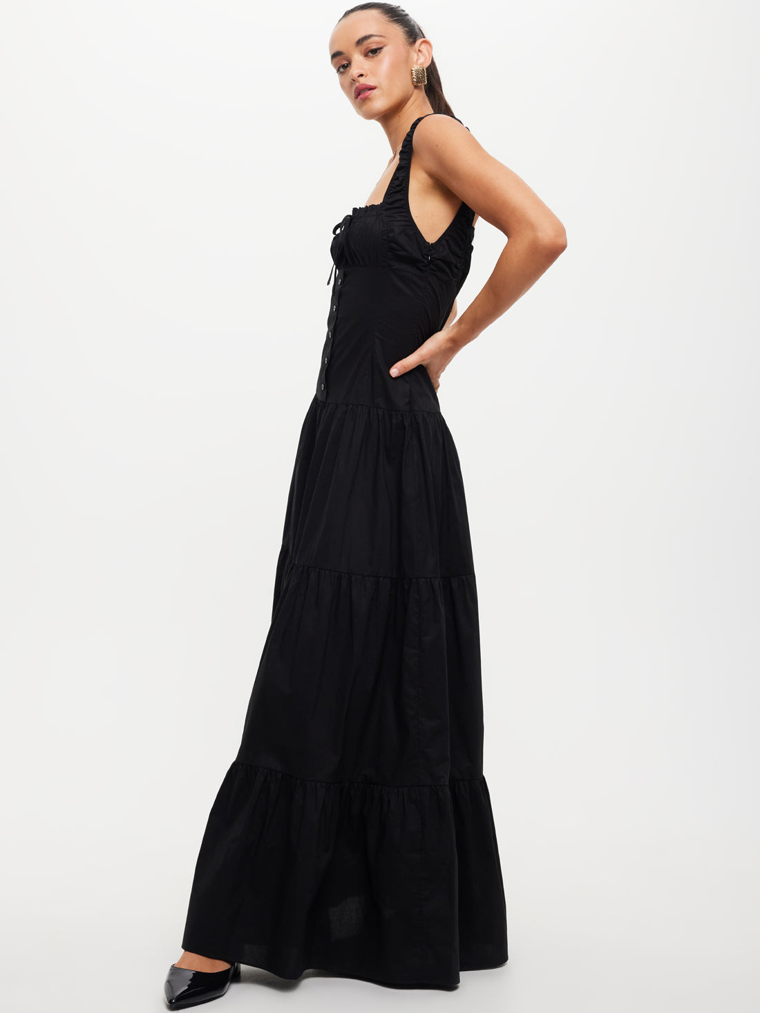 Heart Shaped Maxi Dress in Onyx