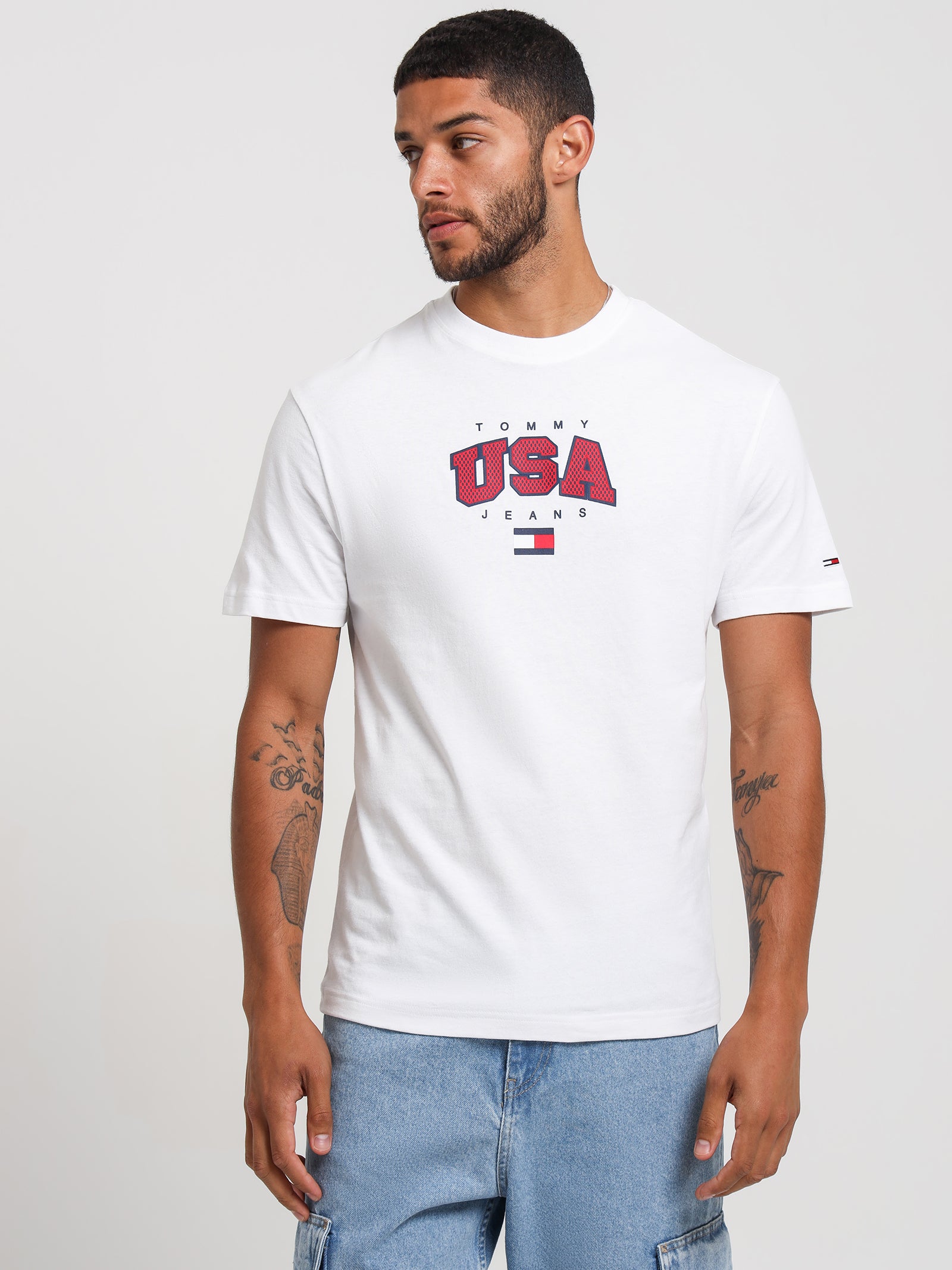 Classic Modern Sport USA T-Shirt in White