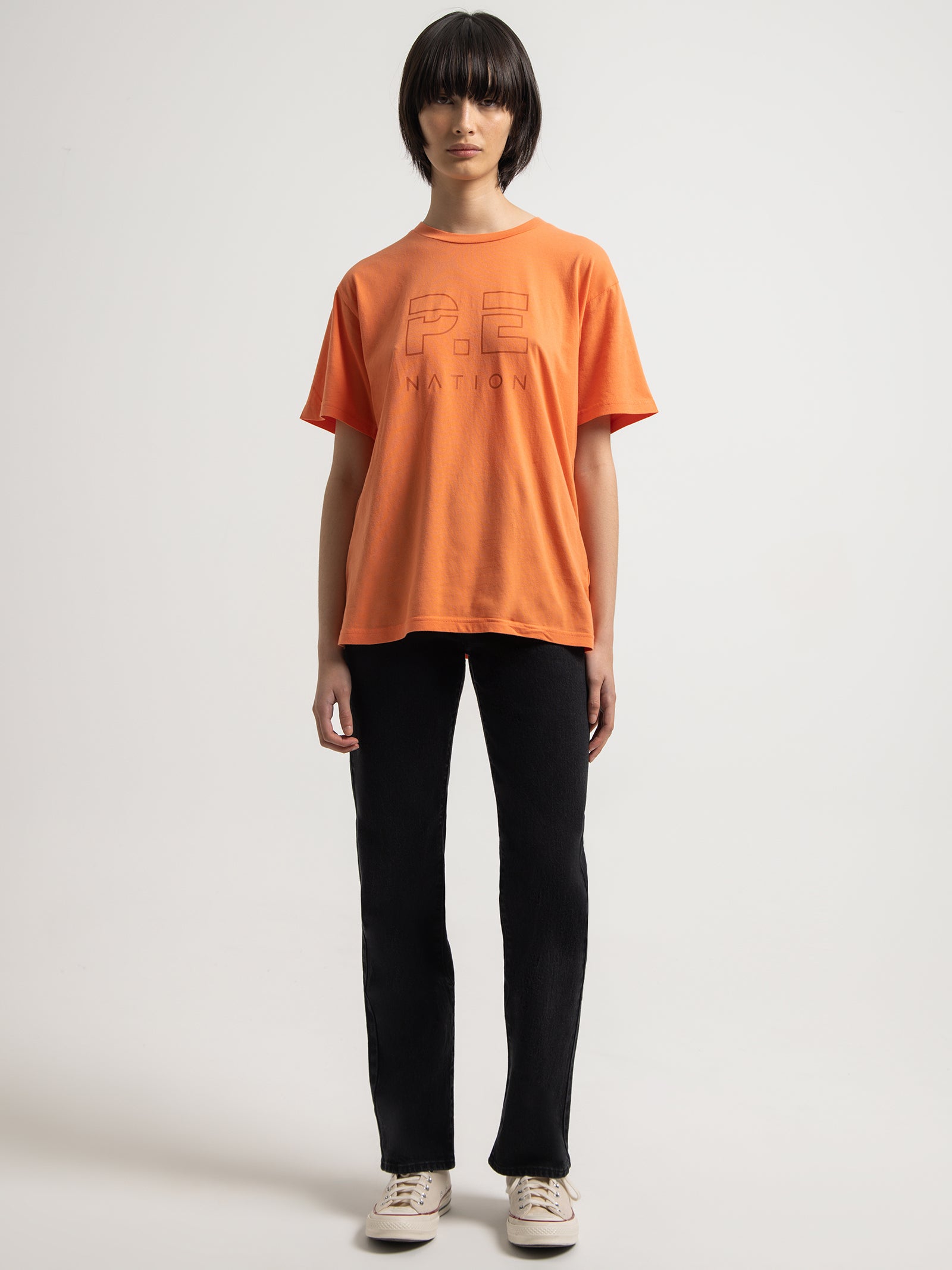 Heads Up T-Shirt in Melon Orange