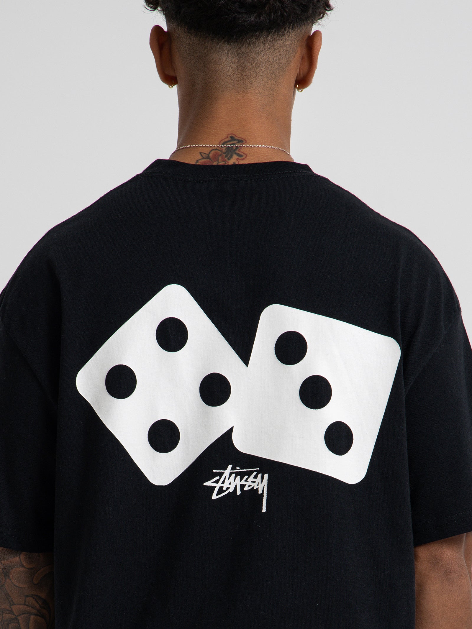 Two Dice Short Sleeve T-Shirt in Black