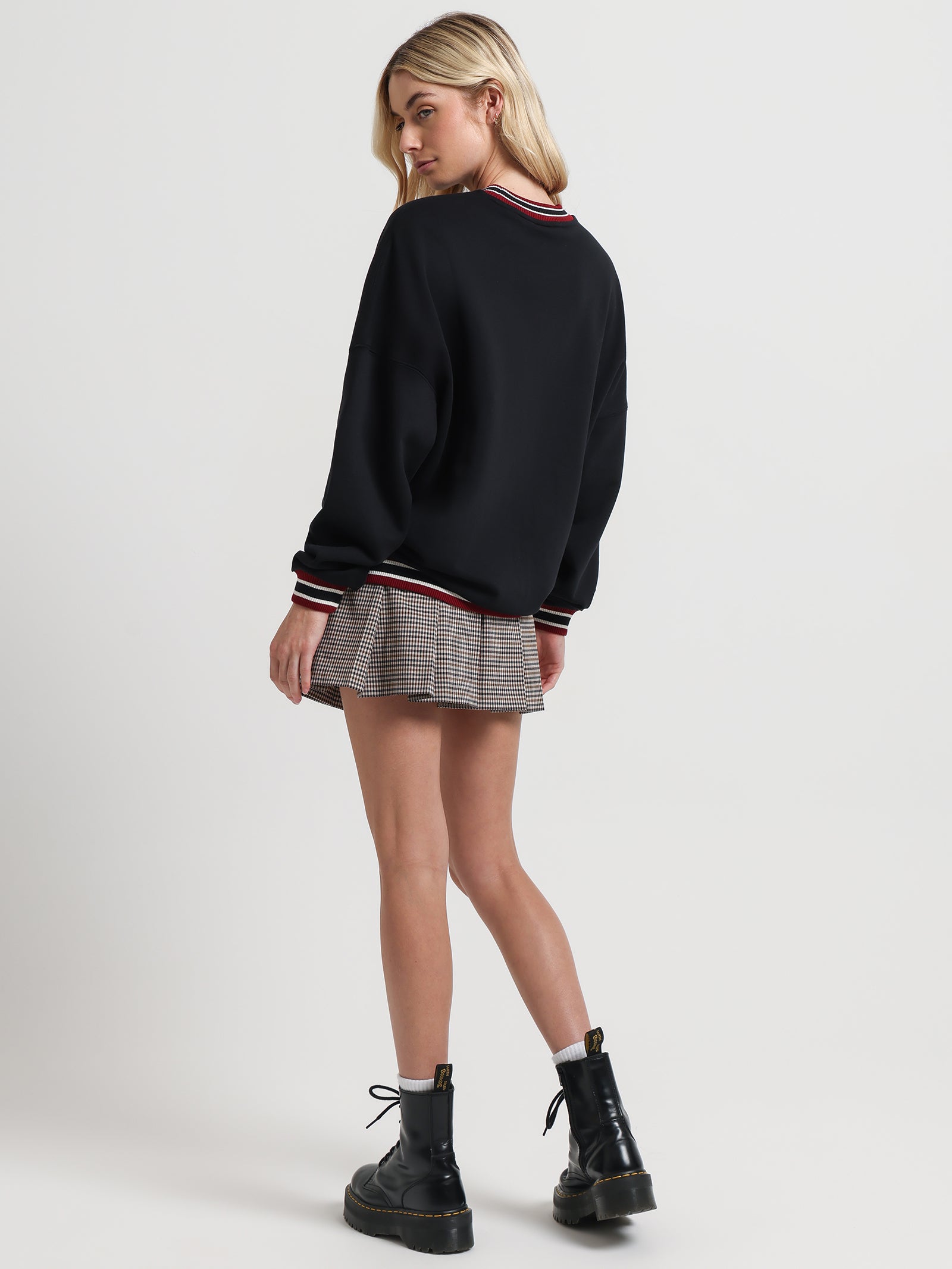 Shannon Pleated Skirt in Check