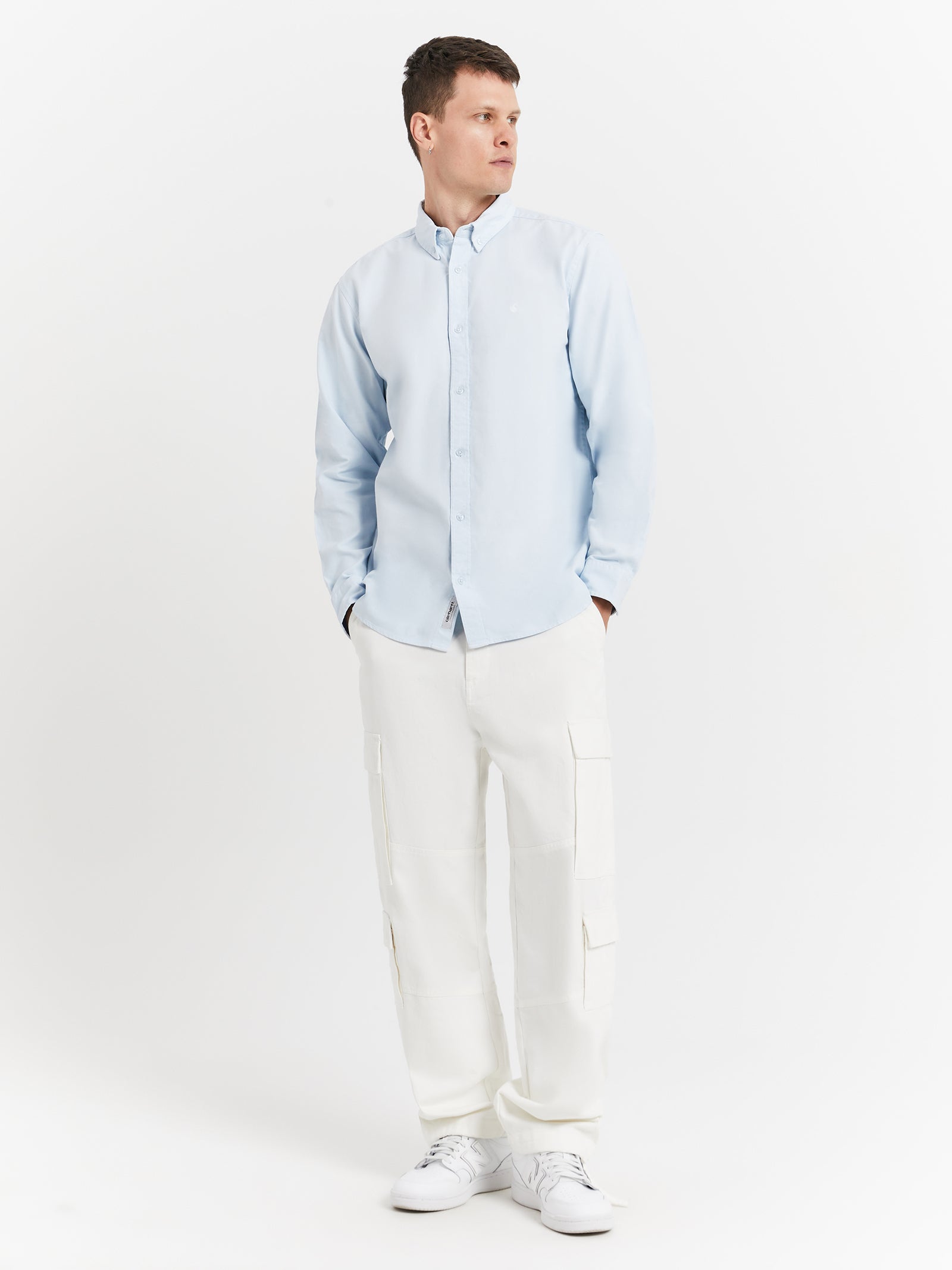 Long Sleeve Bolton Shirt in Icarus Blue