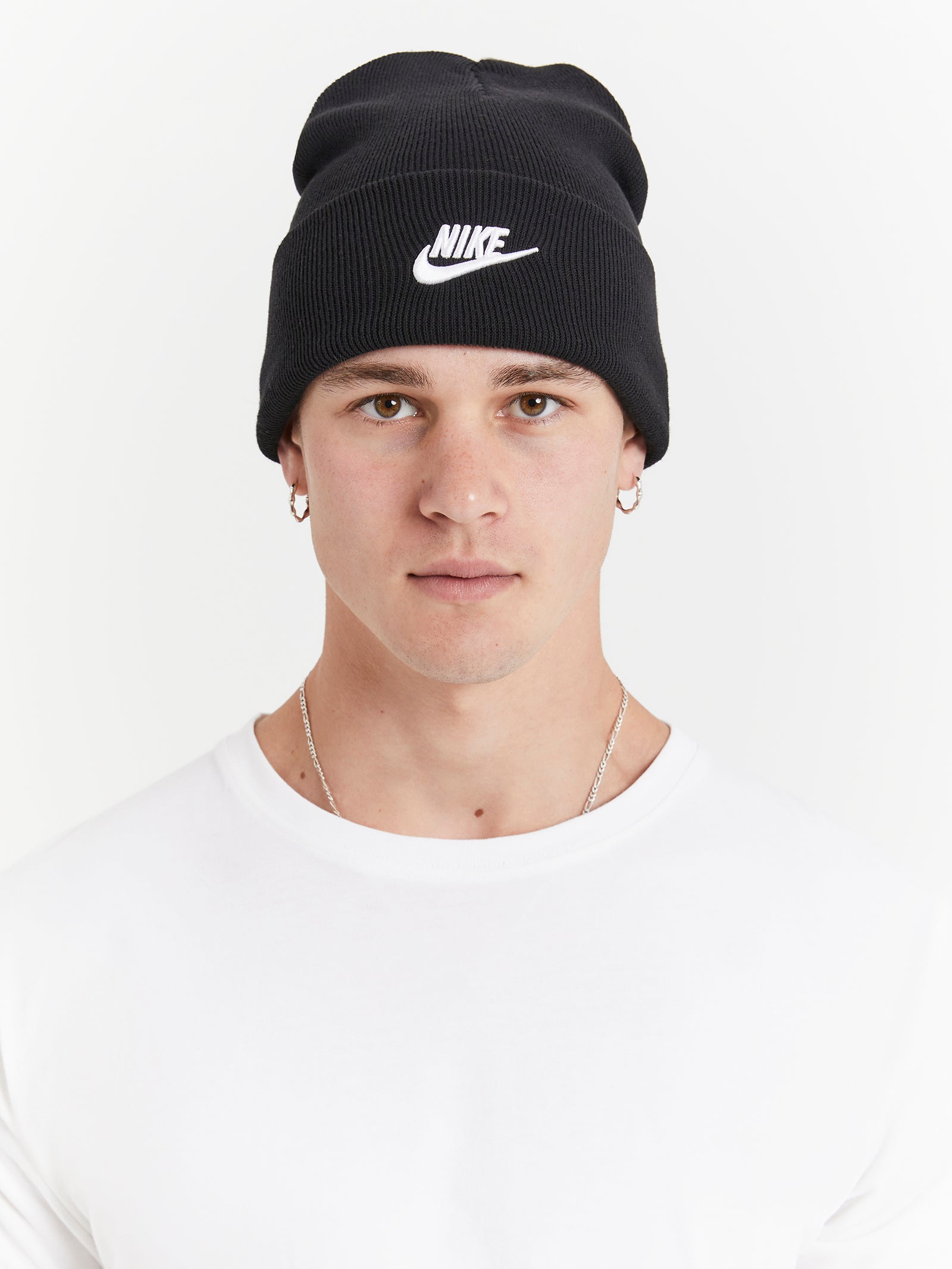 Peak Tall Cuff Futura Beanie in Black & White