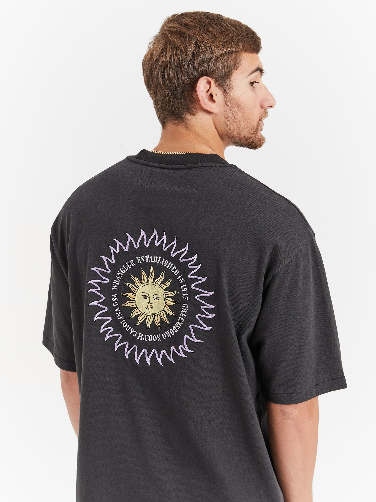 Sunray Slacker T-Shirt in Worn Black