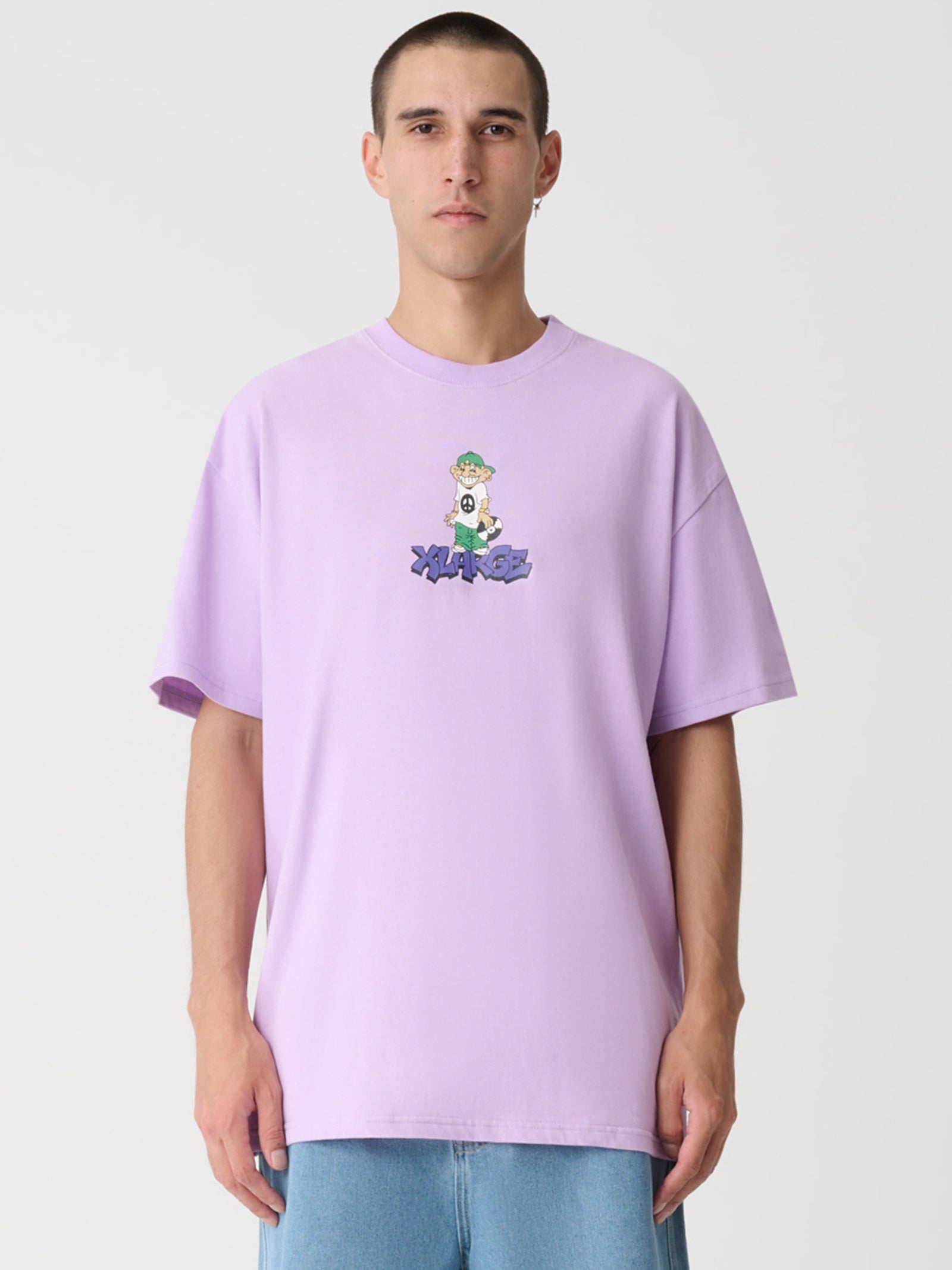 Peace Man SS Tee - Light Purple