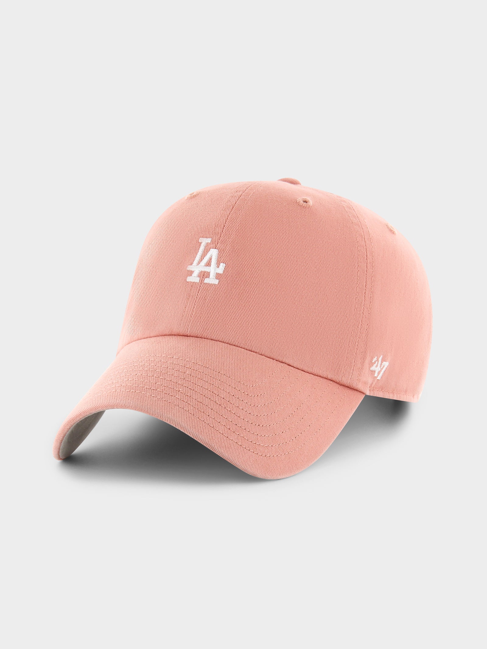 Base Runner Los Angeles Dodgers Baseball Cap in Sedona Pink