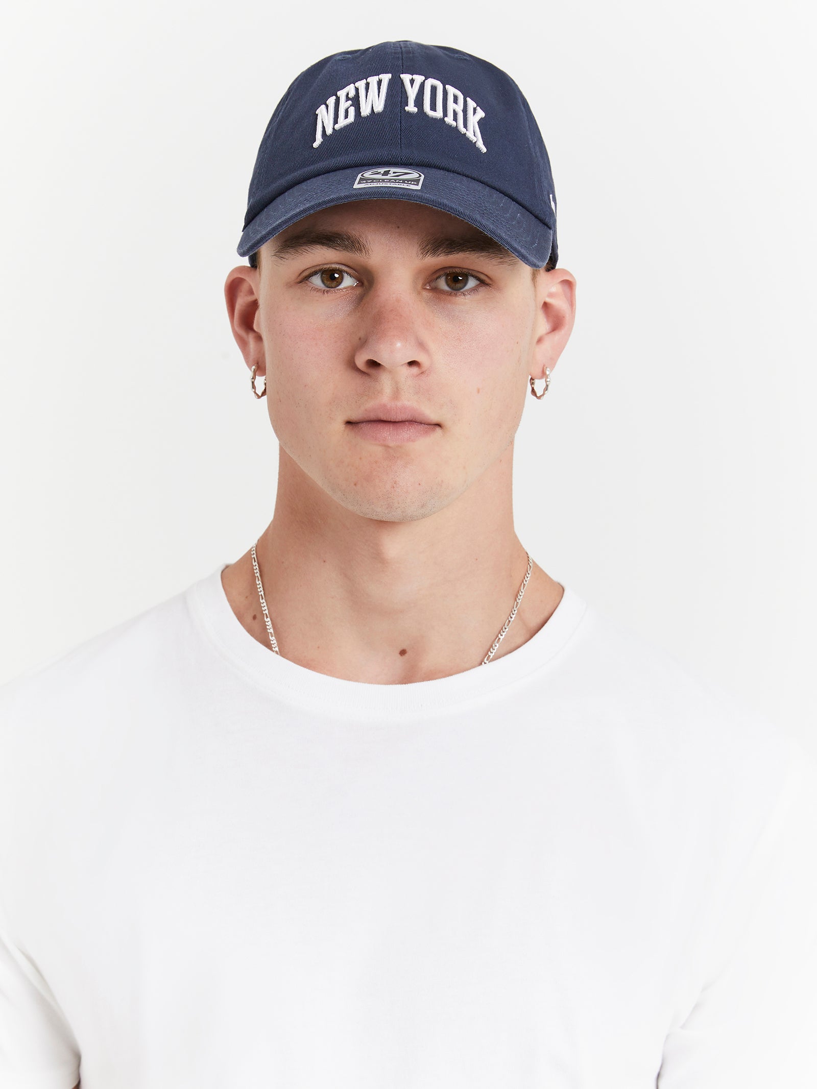 Clean Up New York Cap in Navy & White