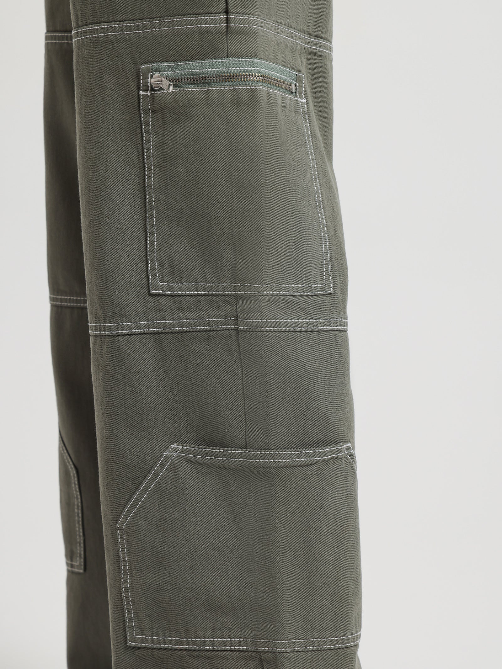 Delphine Low Rise Cargo Pants in Pewter