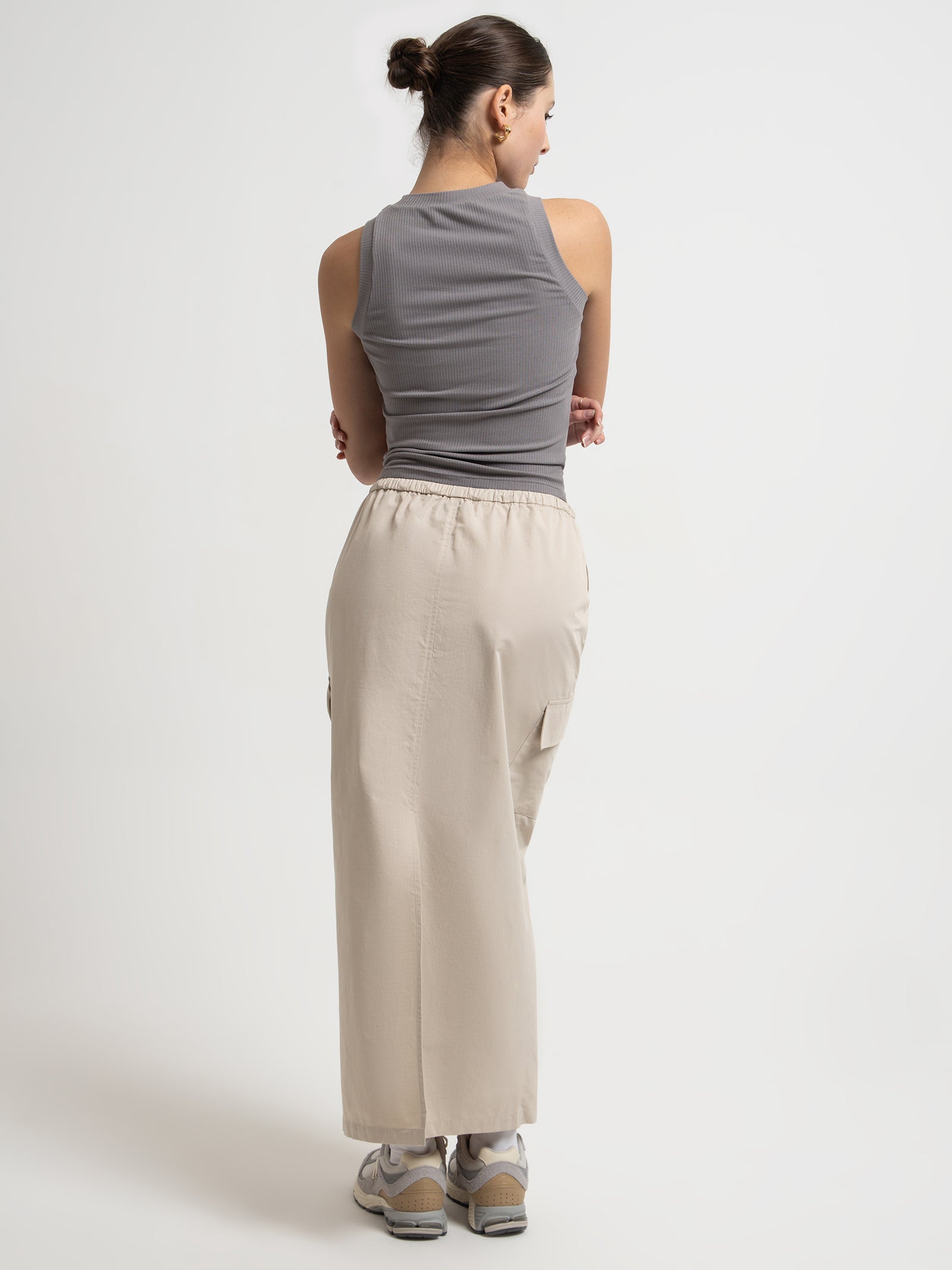 Esme Cargo Skirt in Beige