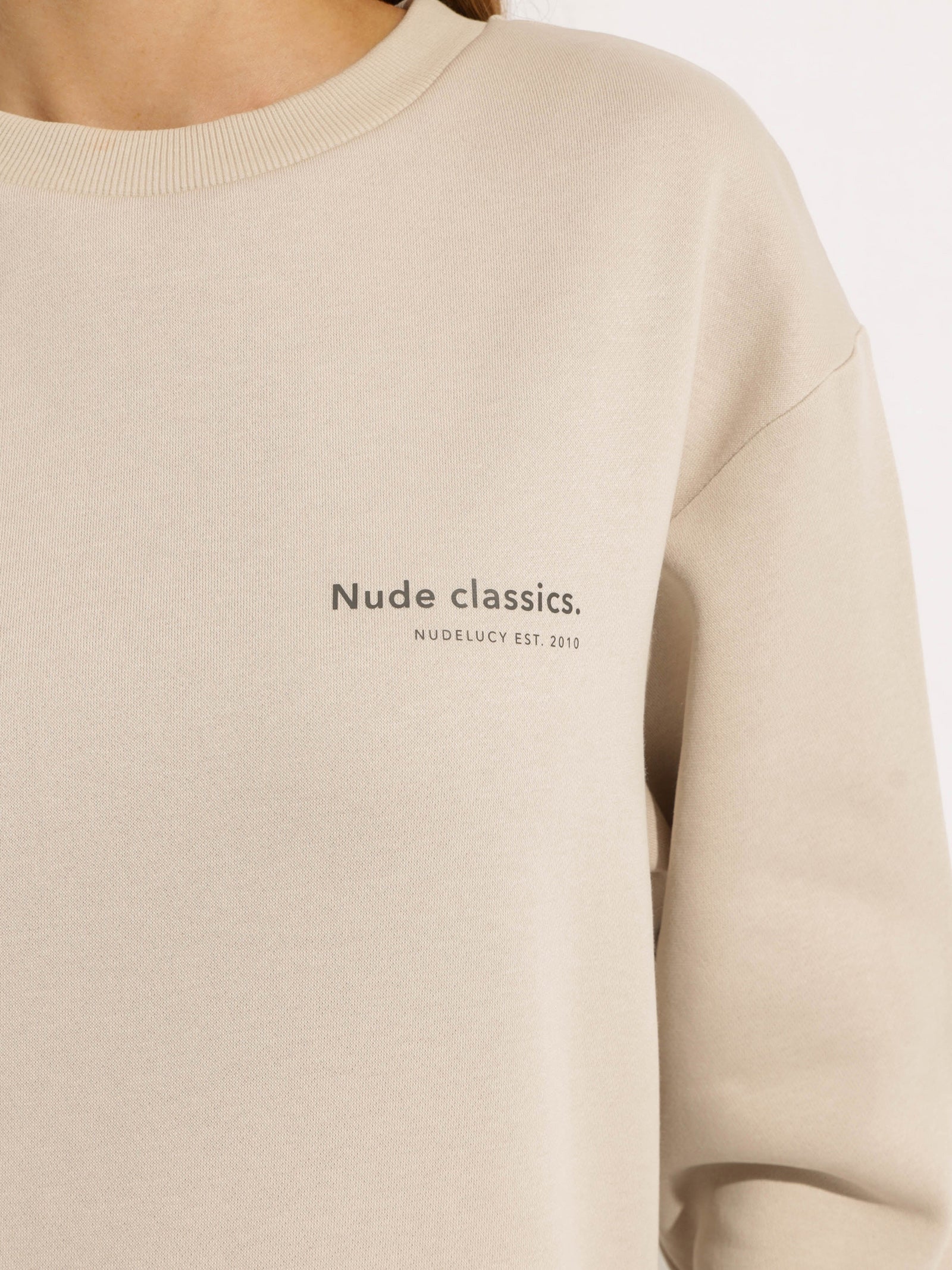 Nude Classics Sweat in Stone