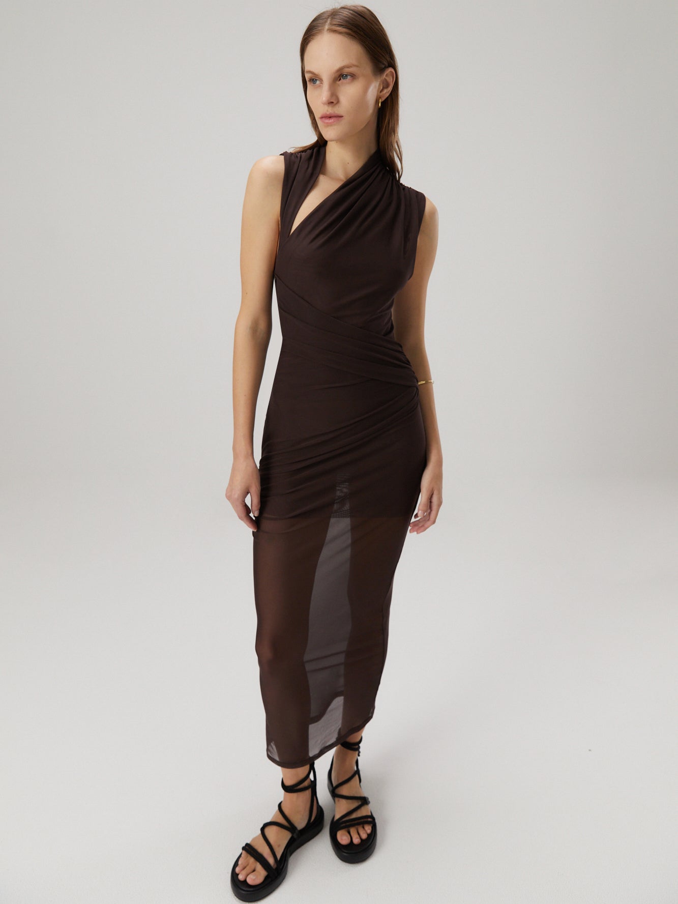 Tillie Dress in Umber Brown