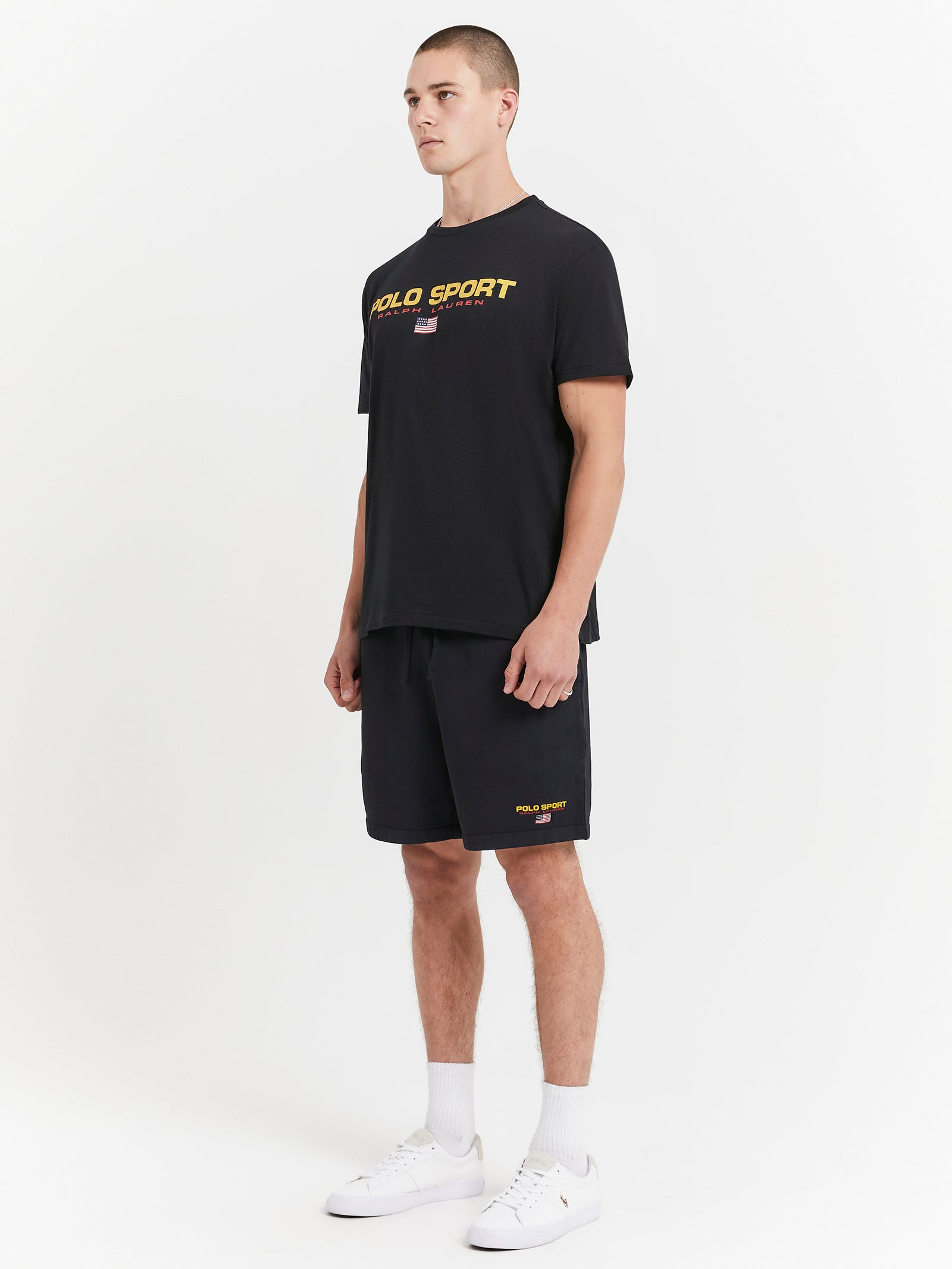 Classic Fit Polo Sport Jersey T-Shirt in Polo Black & Gold