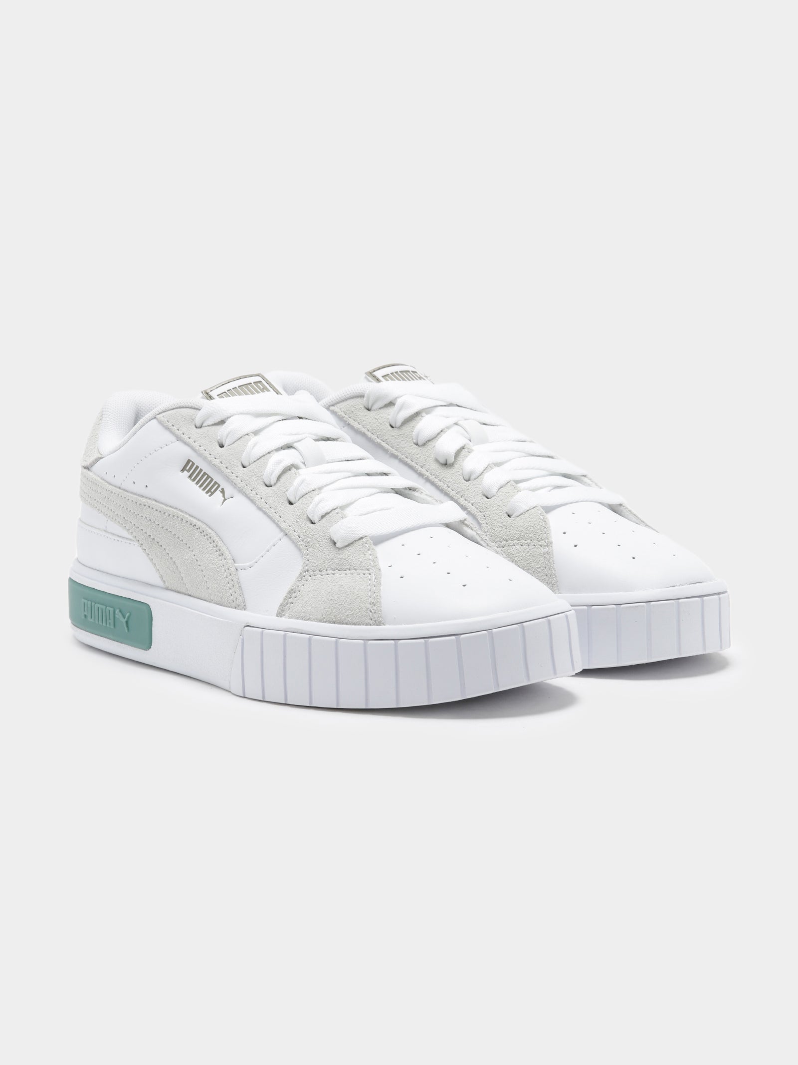 Womens Cali Star Mix Sneakers in White & Adriatic