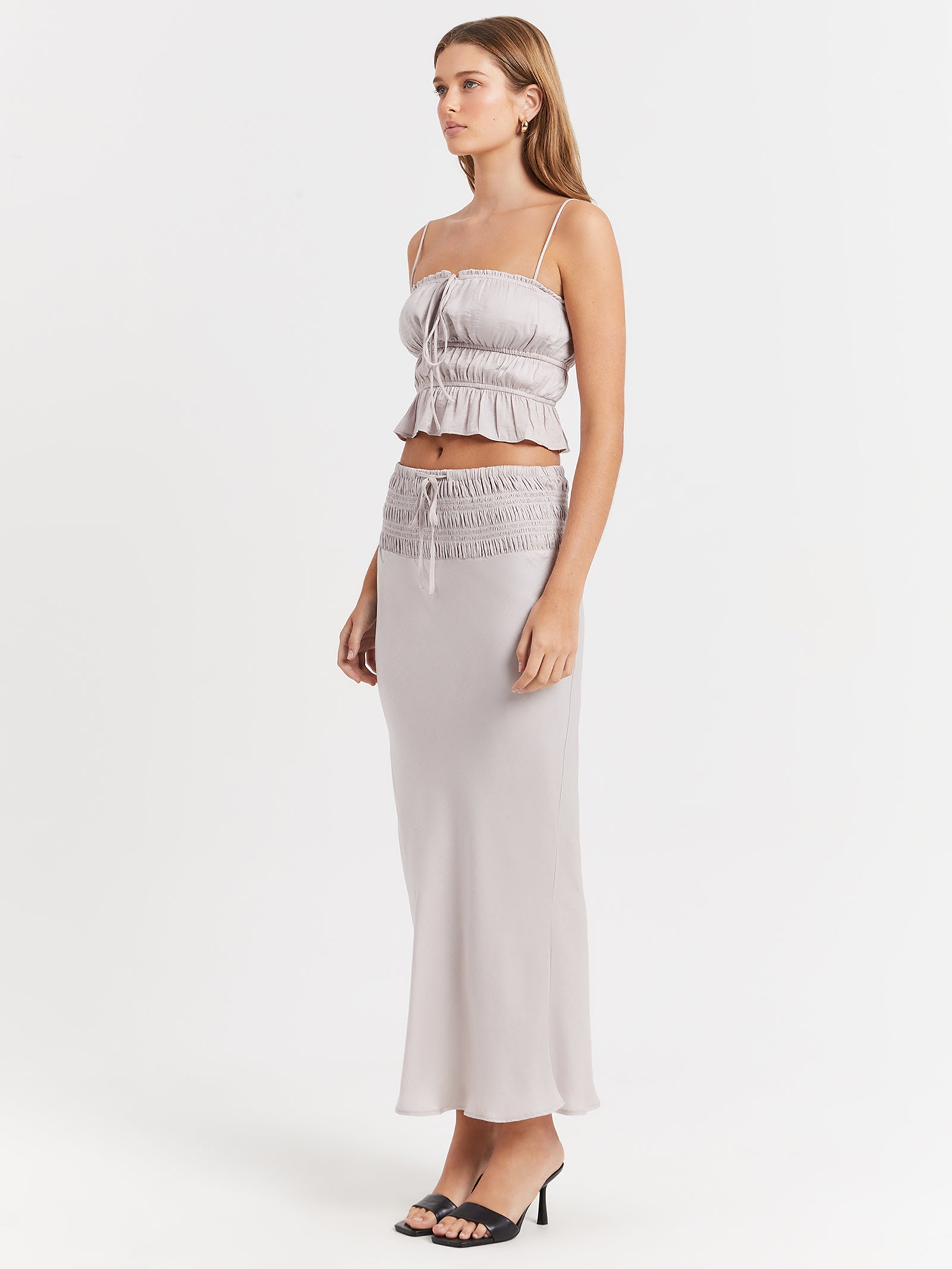 Selma Maxi Skirt in Oyster