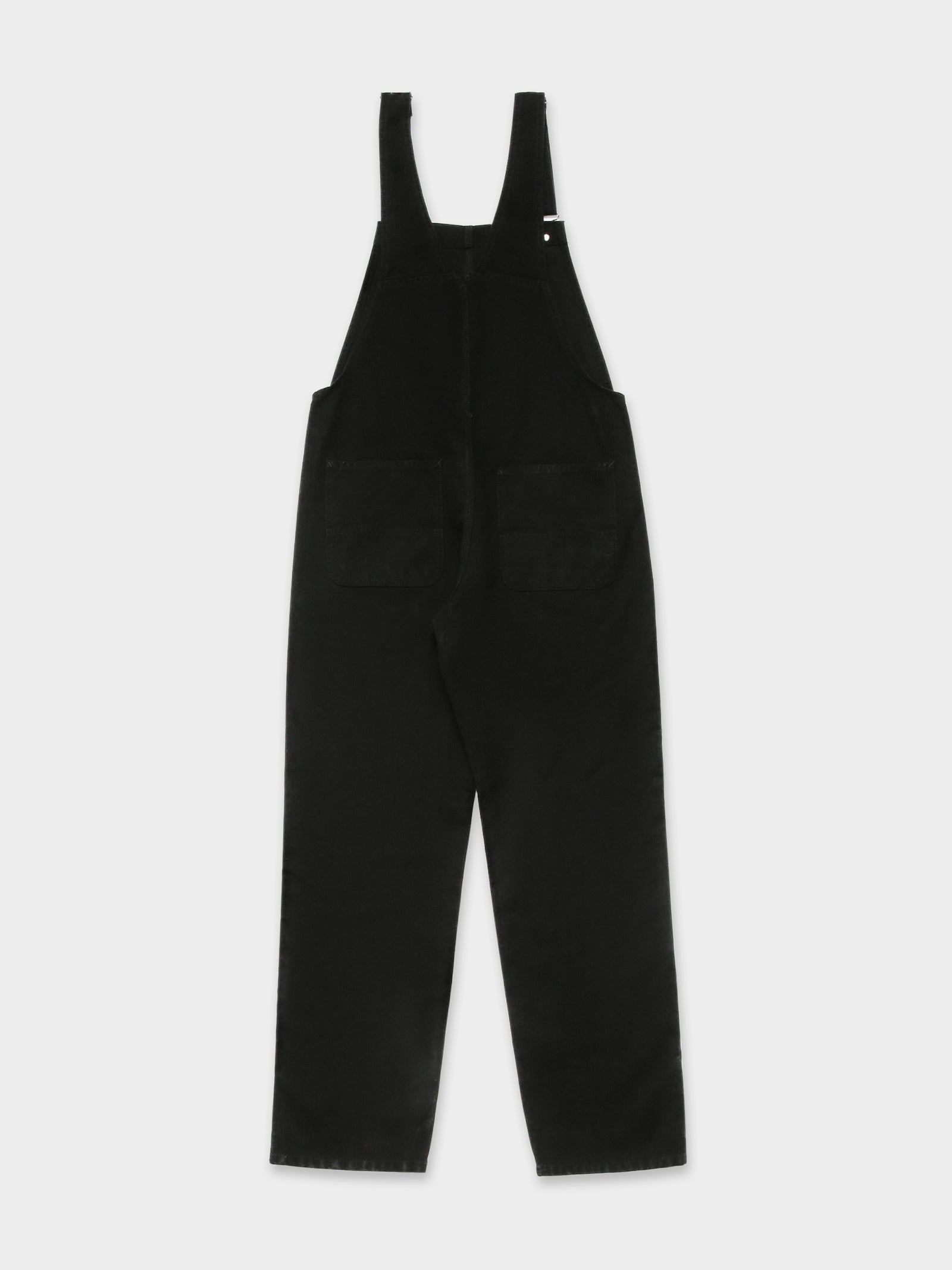 Bib Straight-Leg Overalls in Black