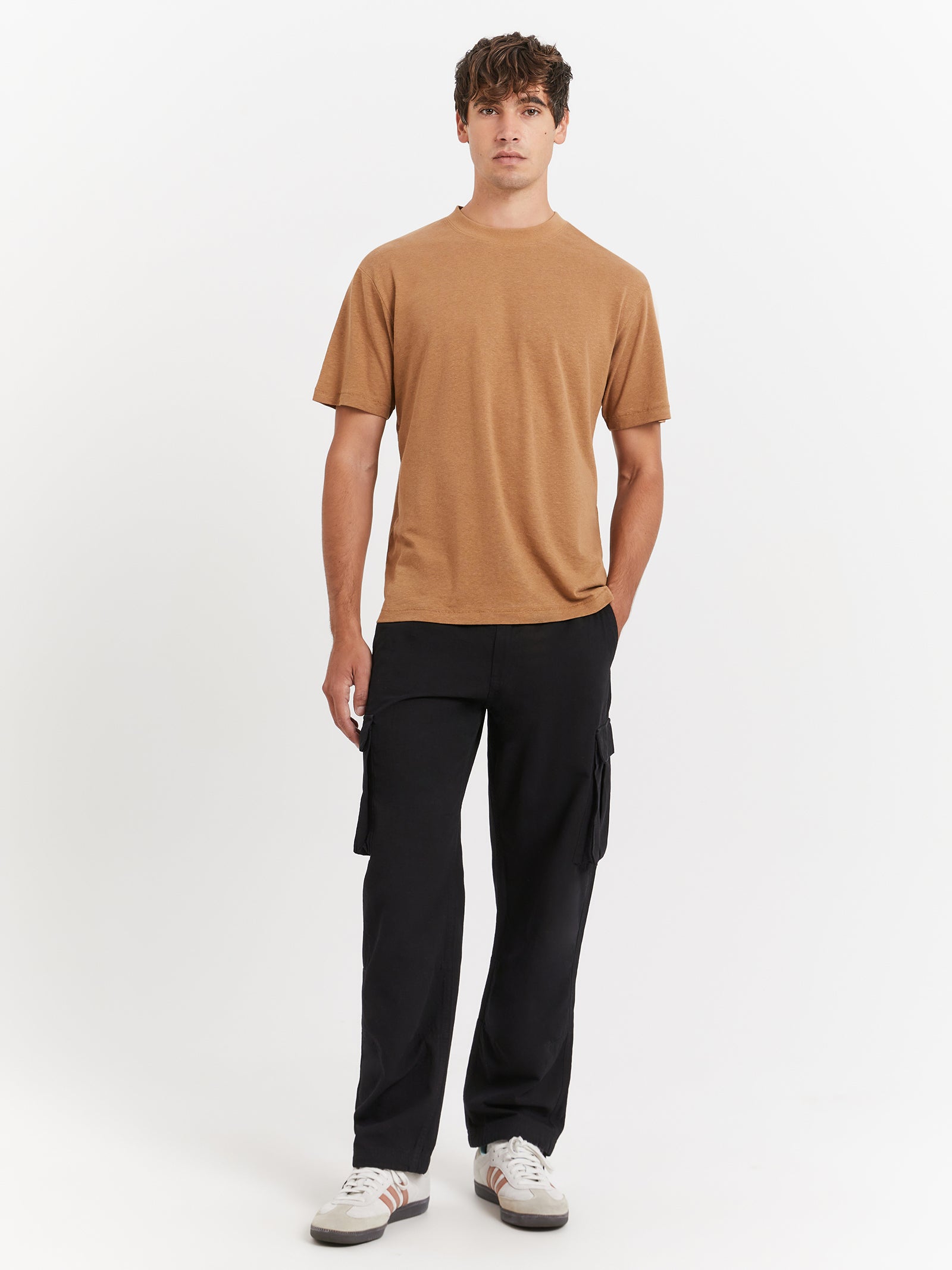 Ainsley Linen T-Shirt in Wheat