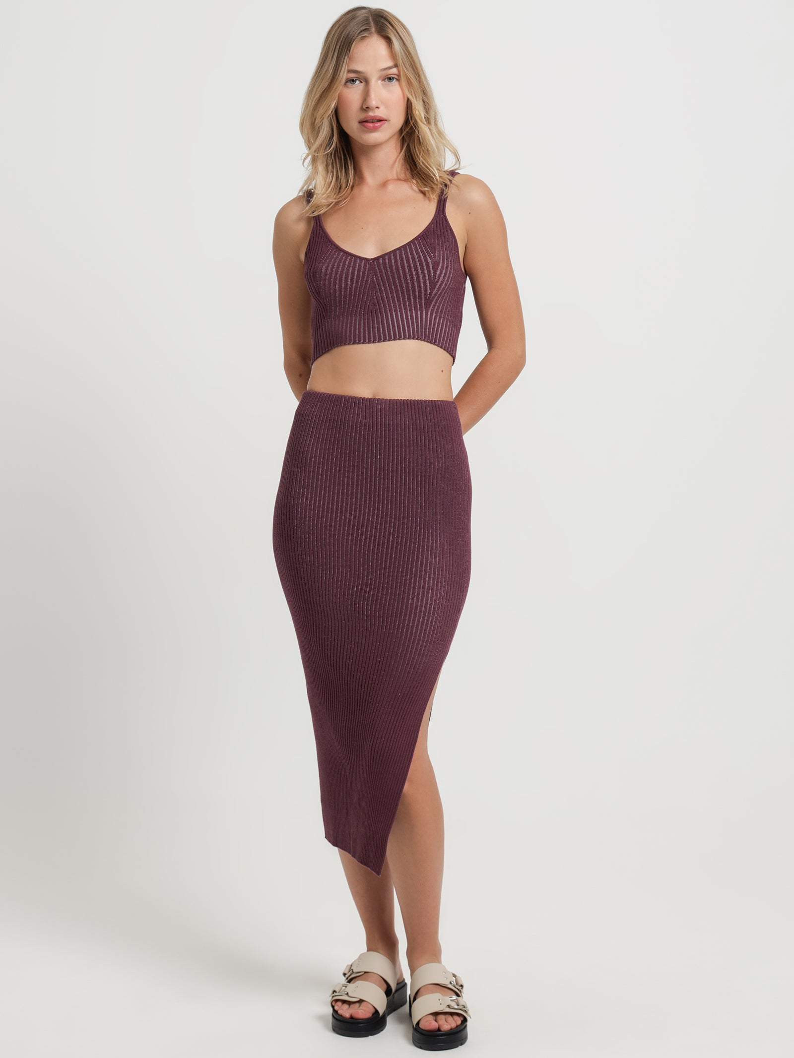 Olivia Knit Cami in Wine