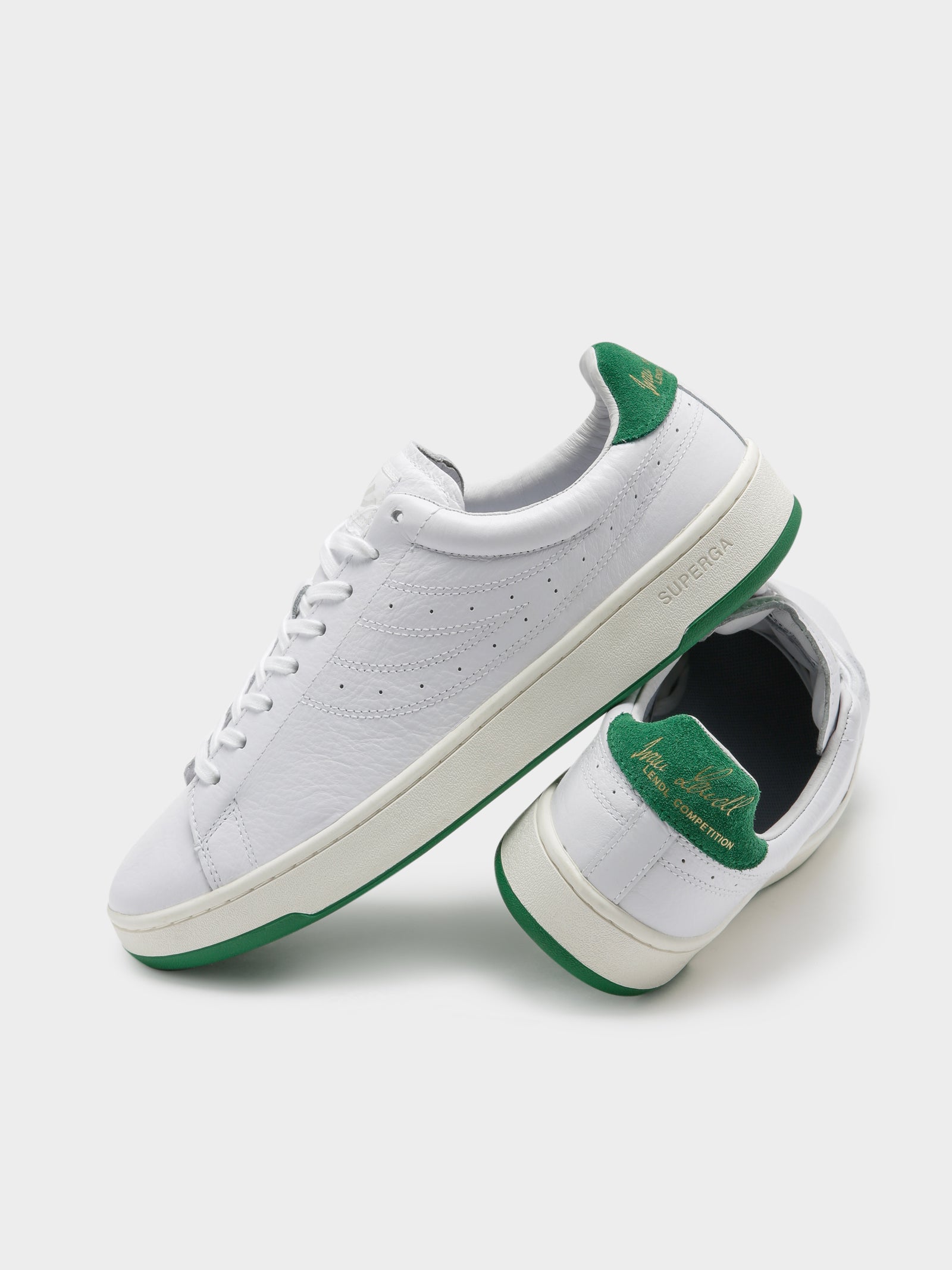 Mens 4833 Match Sneakers in White & Green