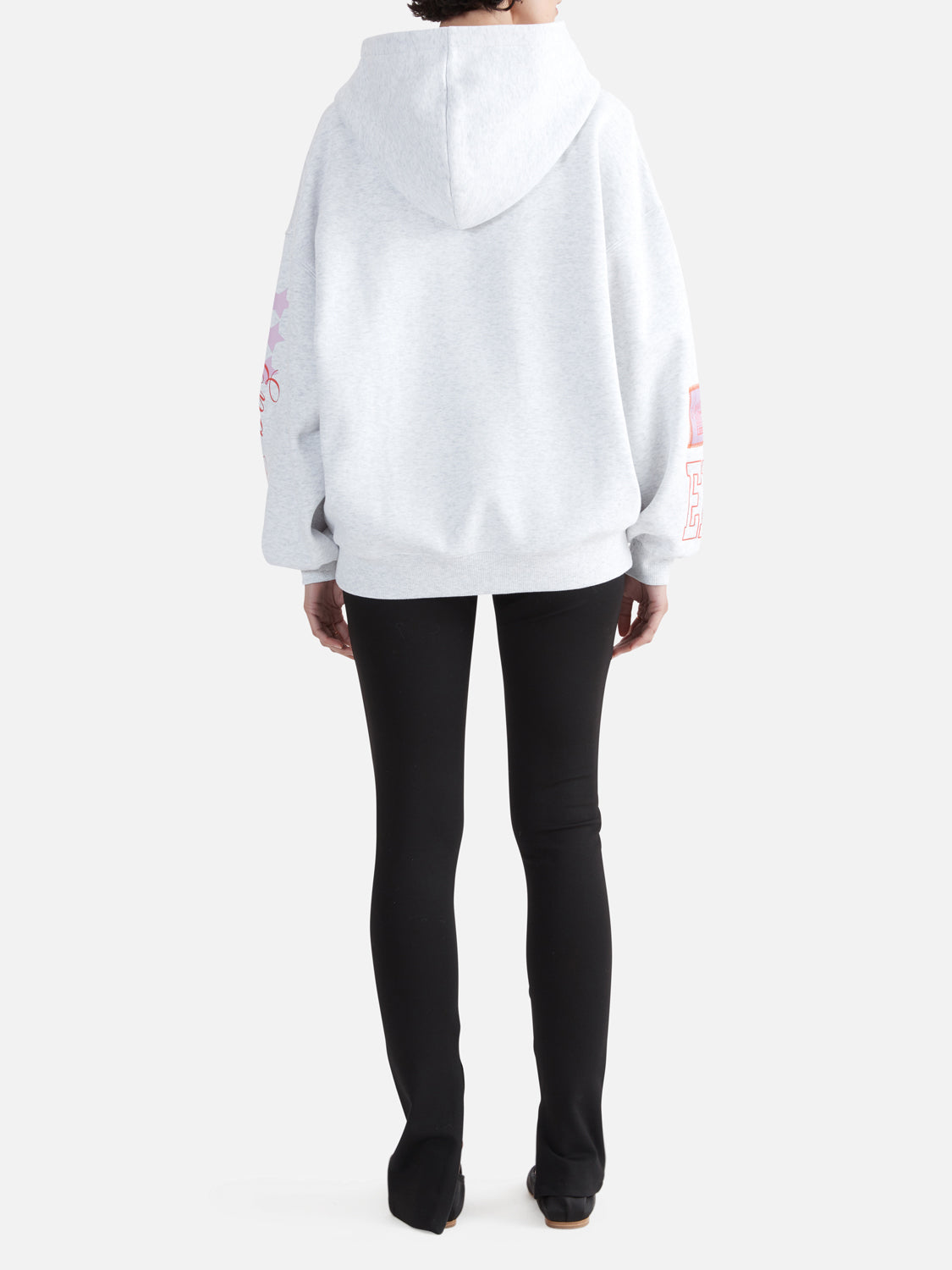 EP Mix Oversized Hoodie in White Marle