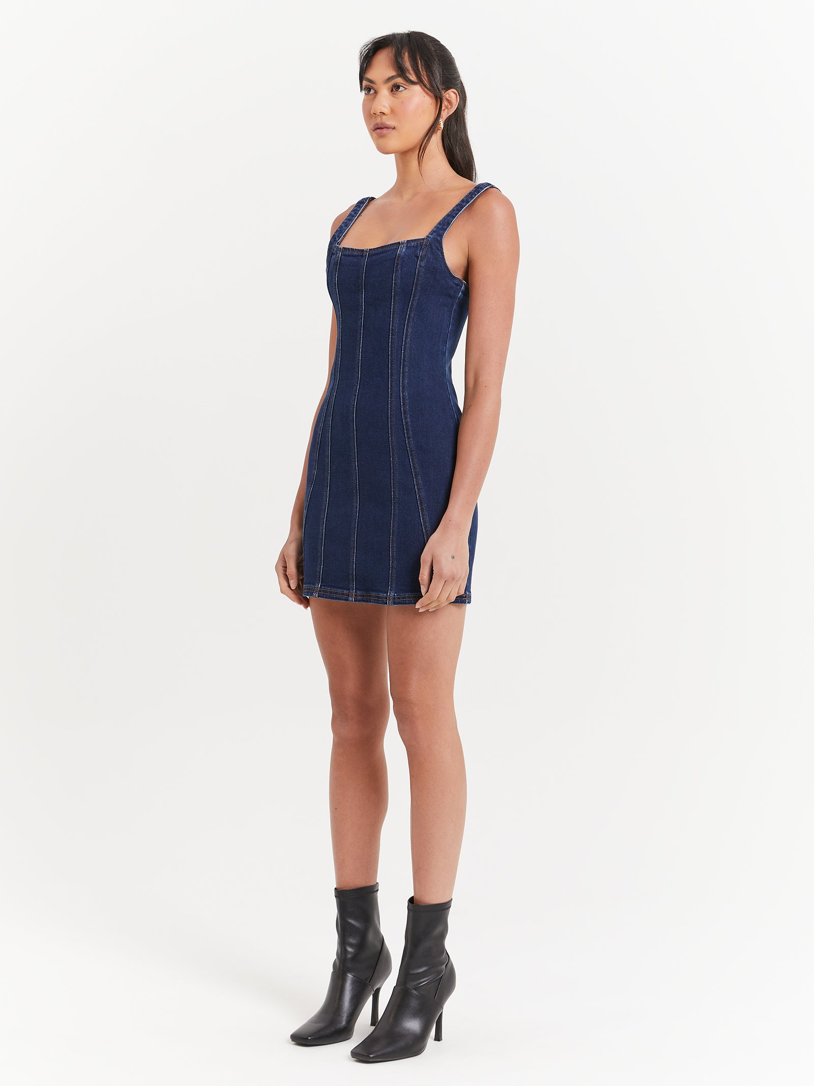 Rachel Mini Dress in Indigo