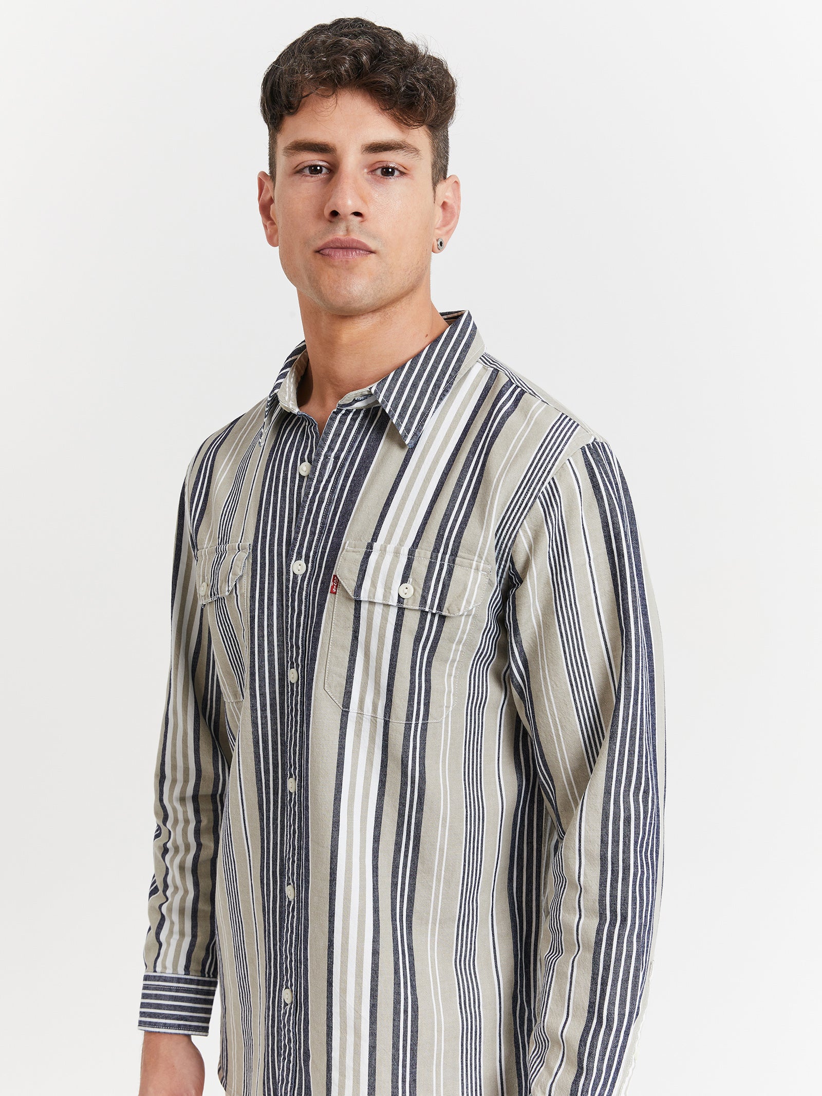 Jackson Worker Mt Shirt in Quincy Stripe