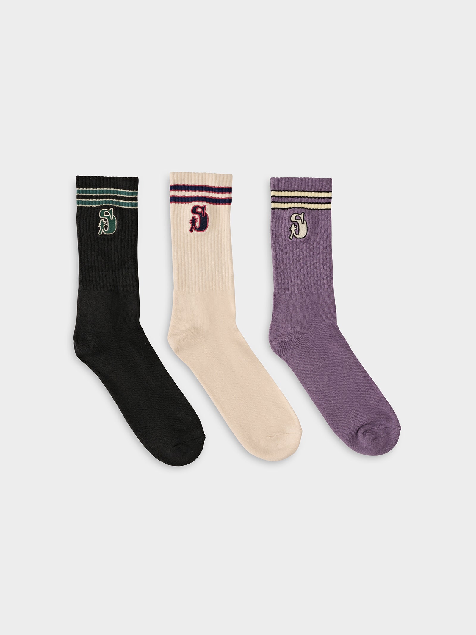 Big S Stripe Sock 3 Pack