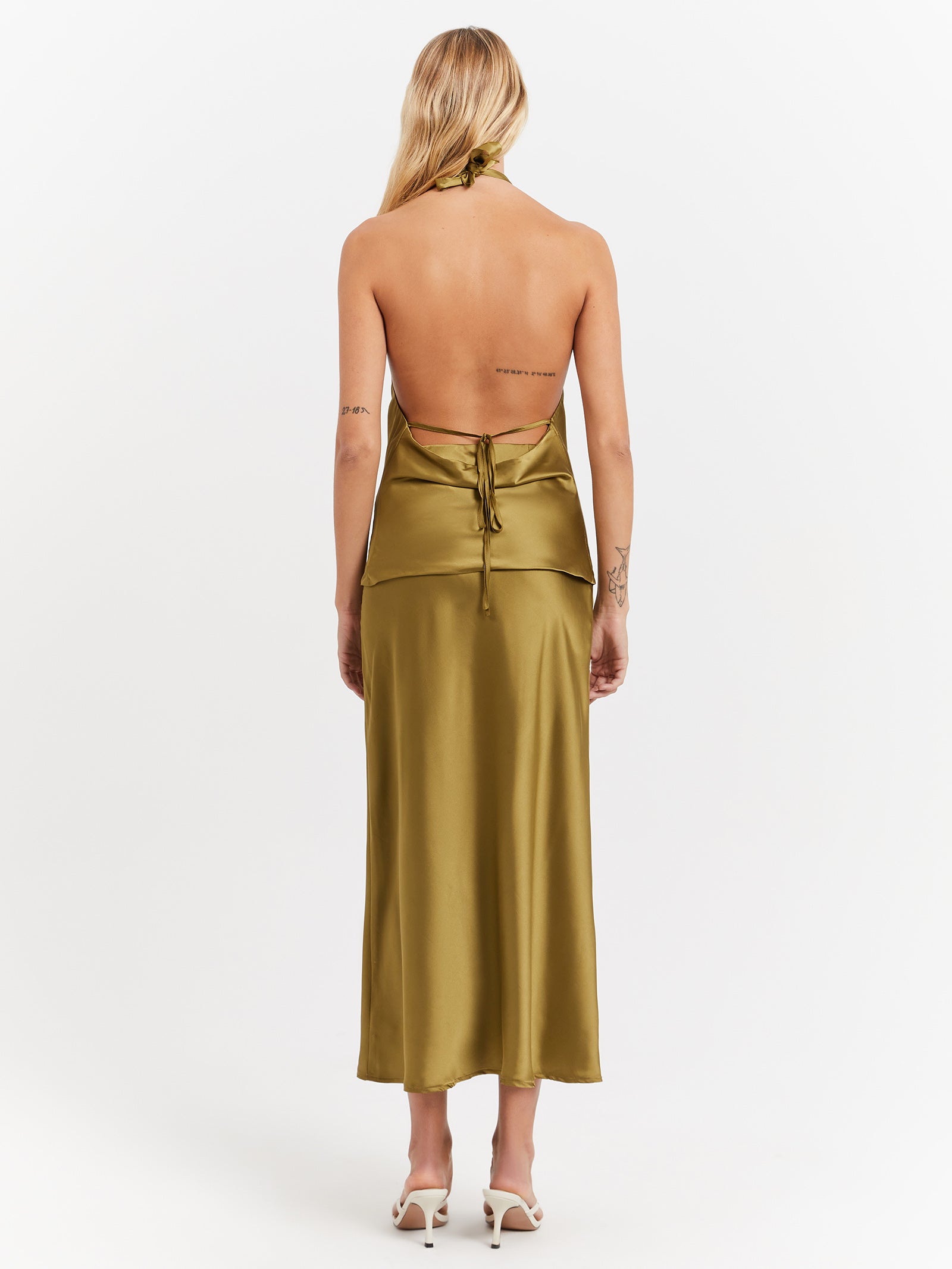 Coral Maxi Skirt in Olive