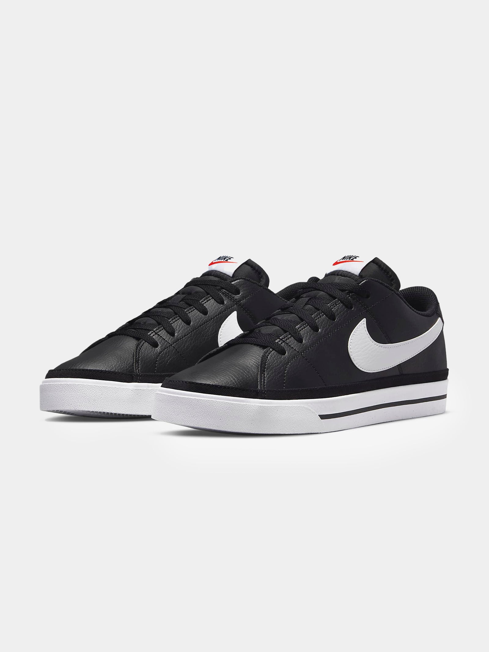 Mens Court Legacy Sneakers in Black & White