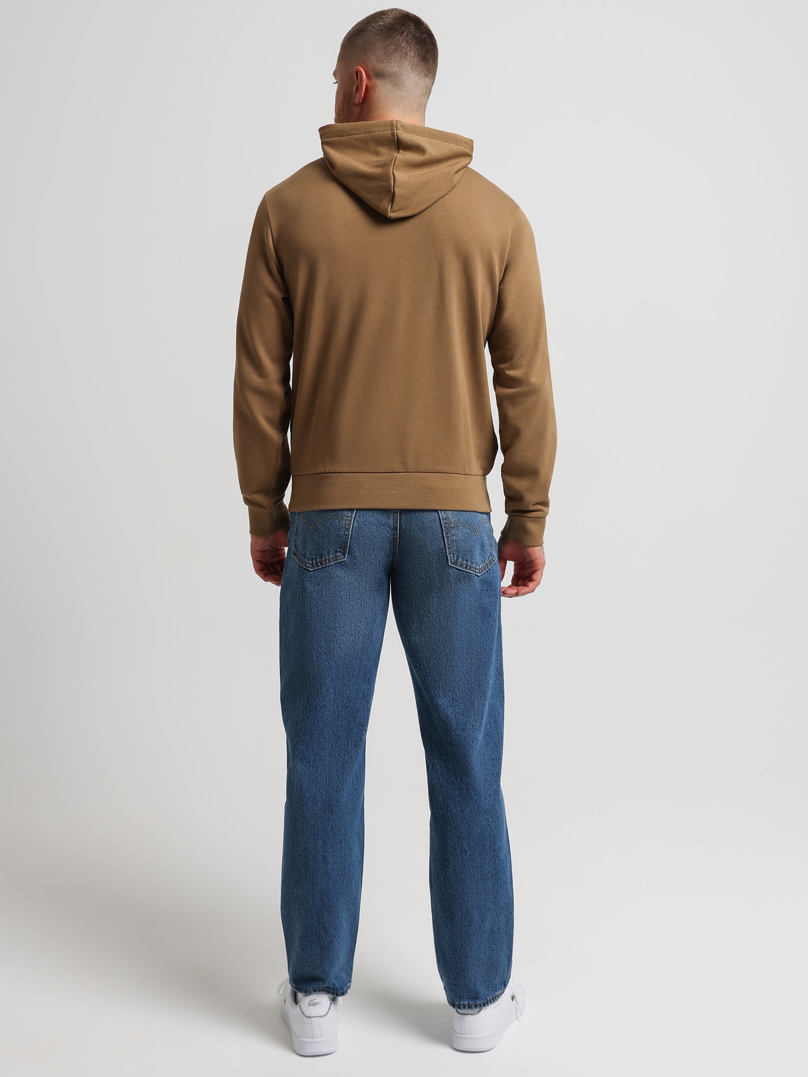 Essentials Non Brushed Hoodie in Brown