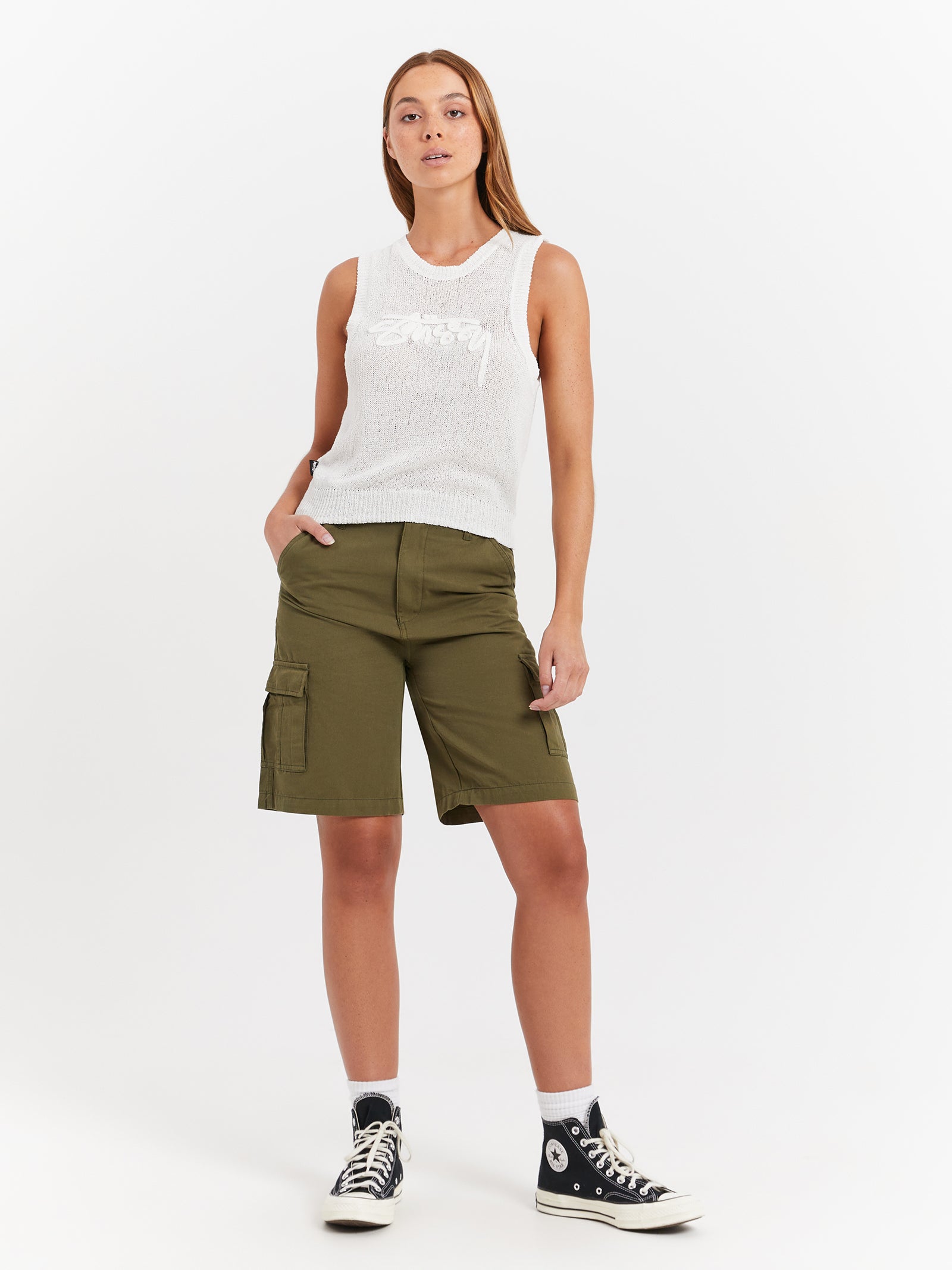 Surplus Cargo Shorts in Olive