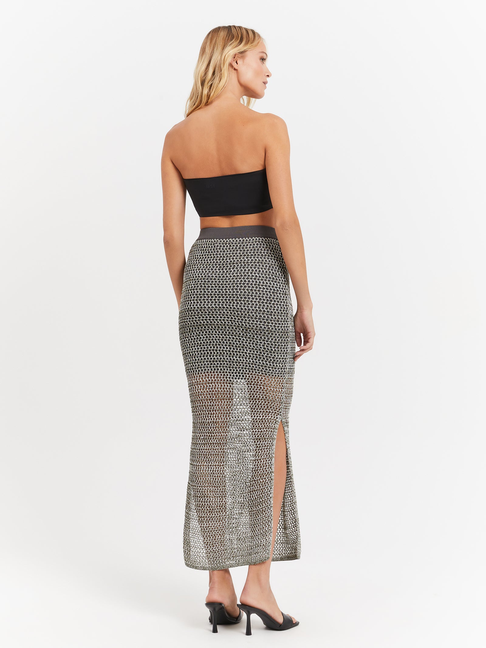 Aurelia Knit Skirt in Gunmetal