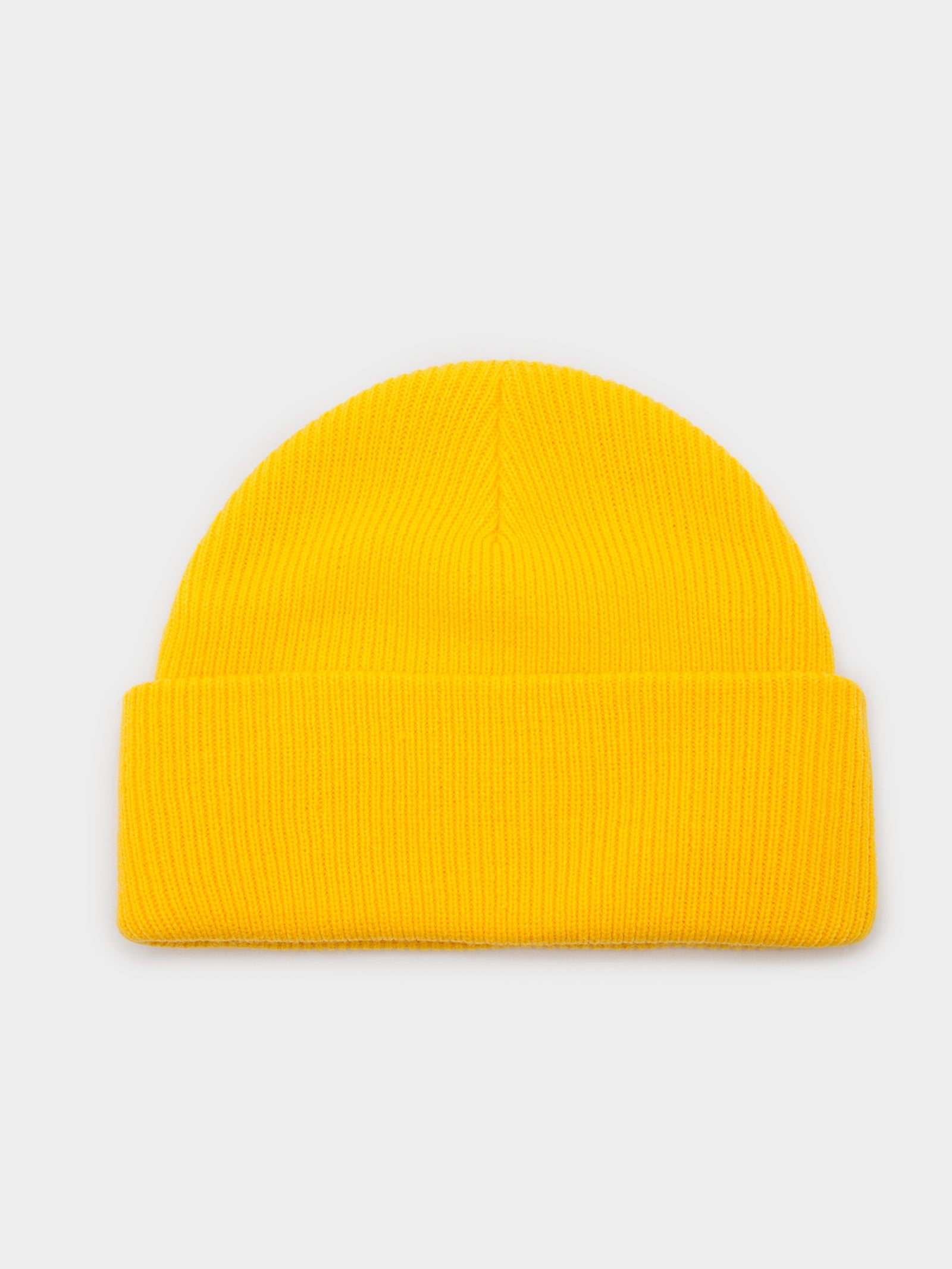 Tonal Graffiti Tall Beanie in Yolk Yellow