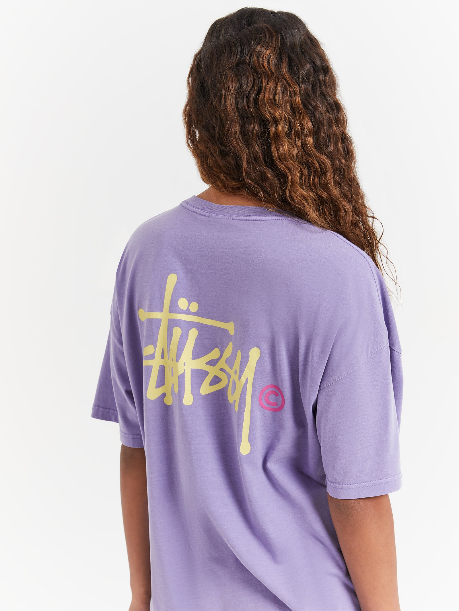 Graffiti Pigment Relaxed T-Shirt in Pigment Washed Violet