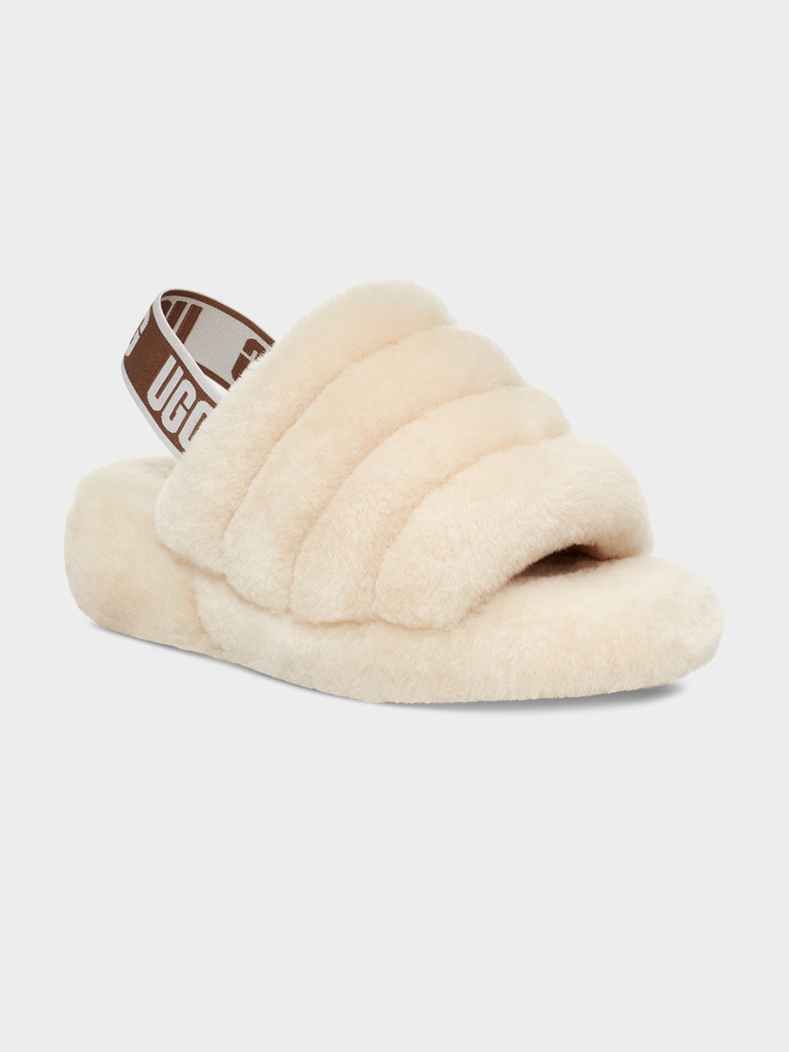 Womens Fluff Yeah Slides in Cream